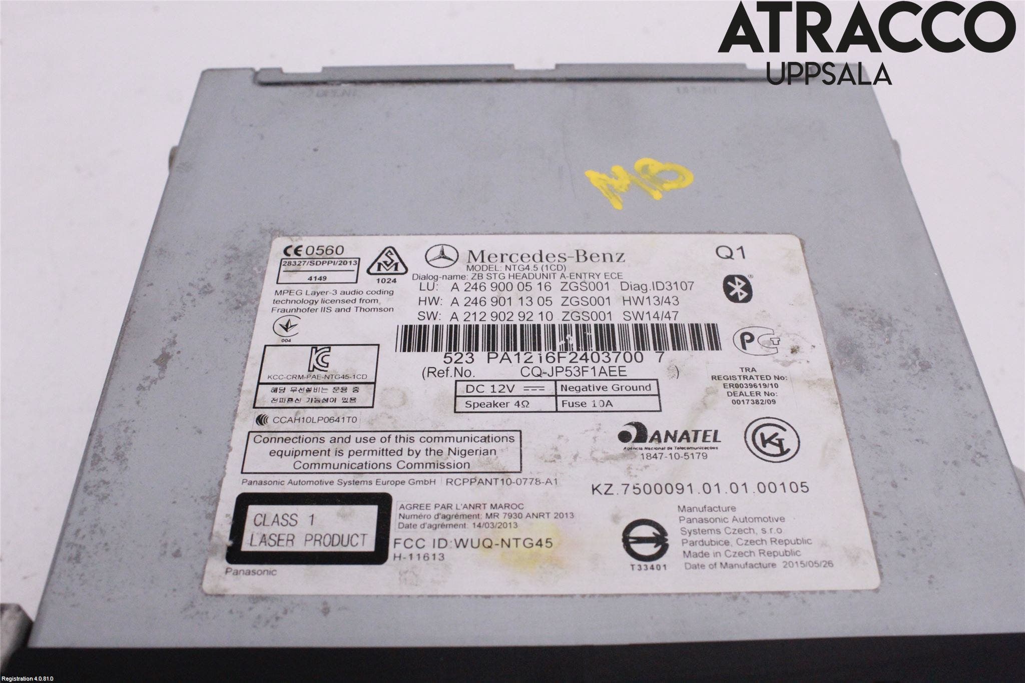 Mercedes-Benz MB A-KLASS (W176) 13-18 Cd Radio - Multimediapanel