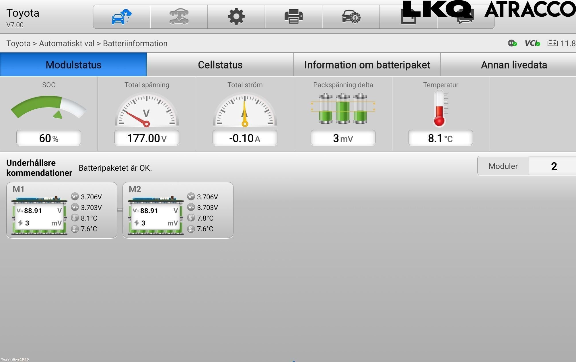 Toyota YARIS XP21 20- Batteri Högspänning