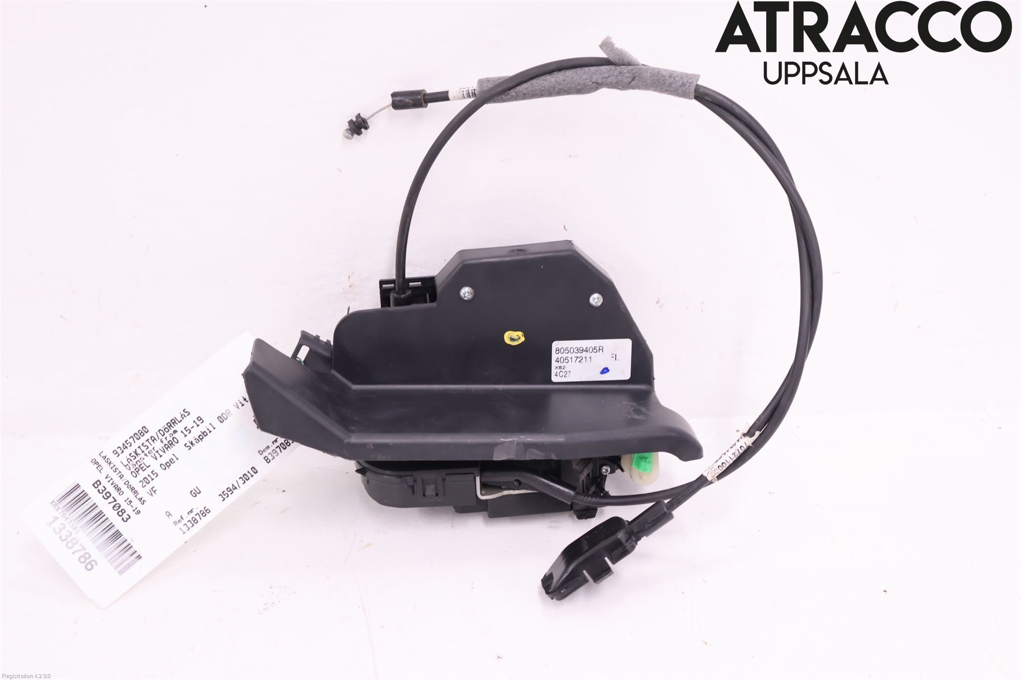 Opel VIVARO 15-19 Låskista-Dörrlås