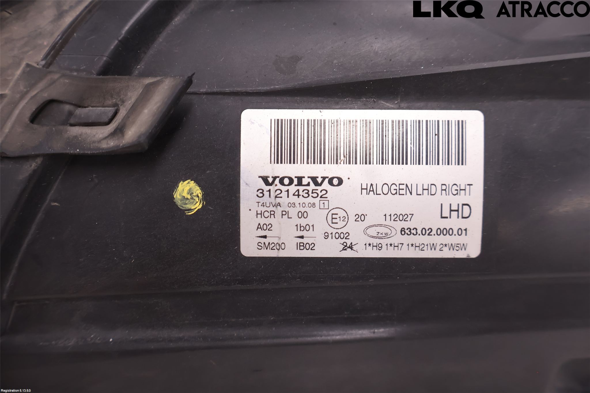 Volvo V70 08-13 Strålkastare Höger