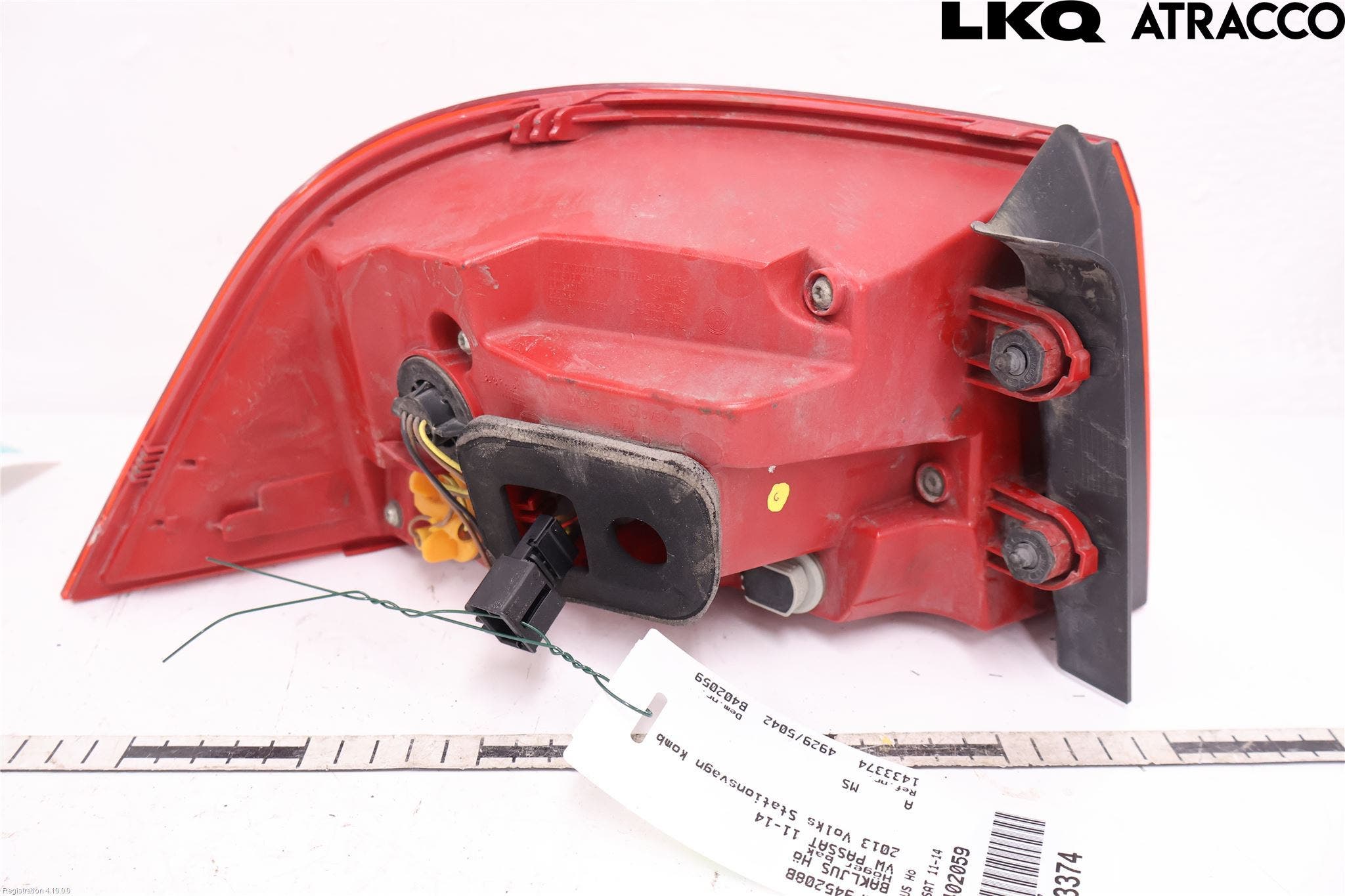 Volkswagen VW PASSAT 11-14 Bakljus Höger