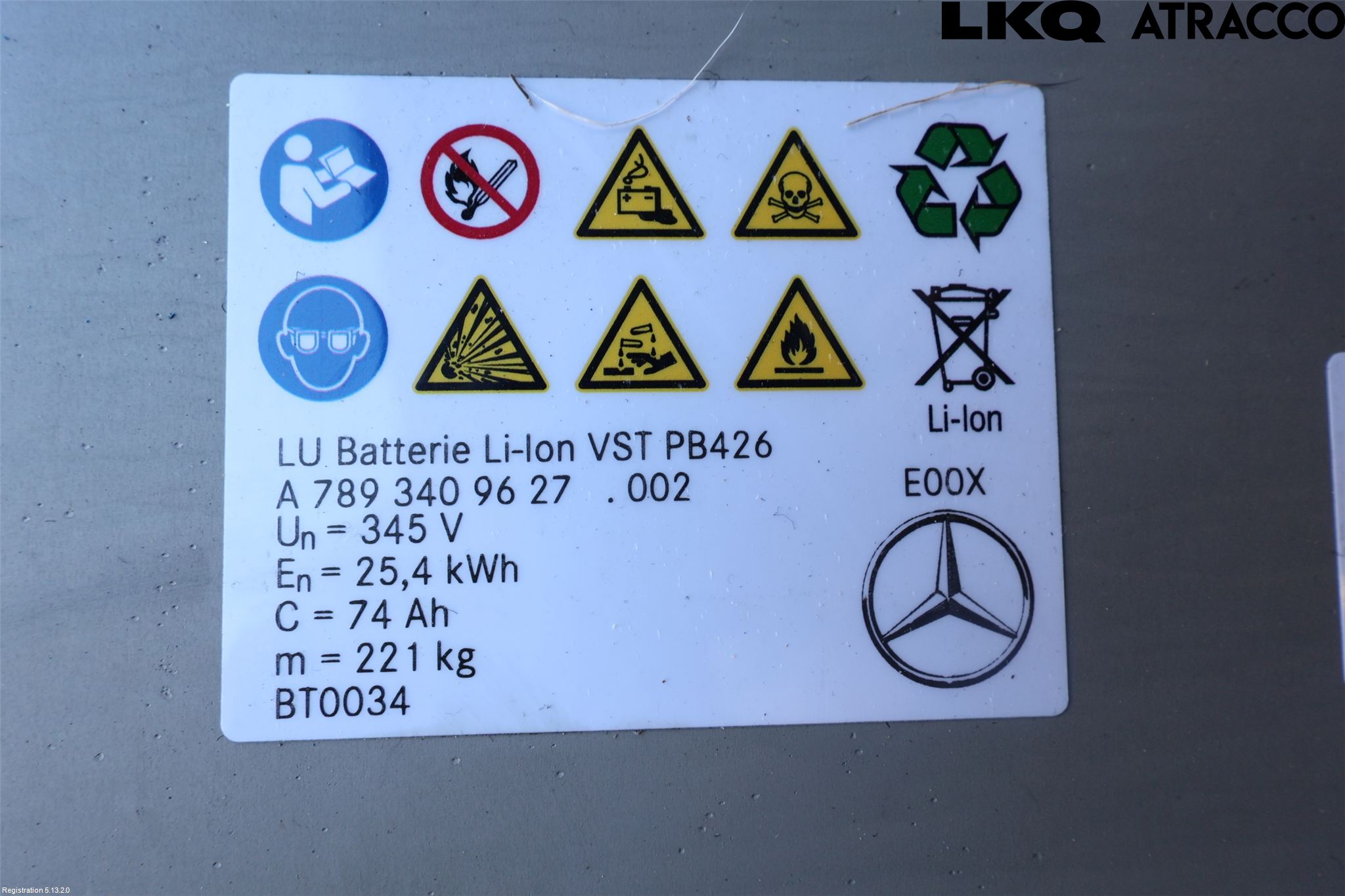 Mercedes-Benz MB E-KLASS (W214) 24- Batteri Högspänning