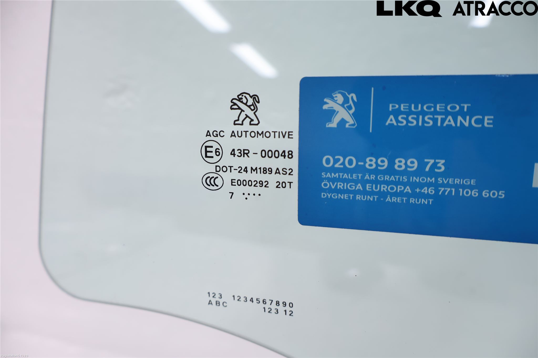 Peugeot 2008 13-20 Dörruta Bak Vänster