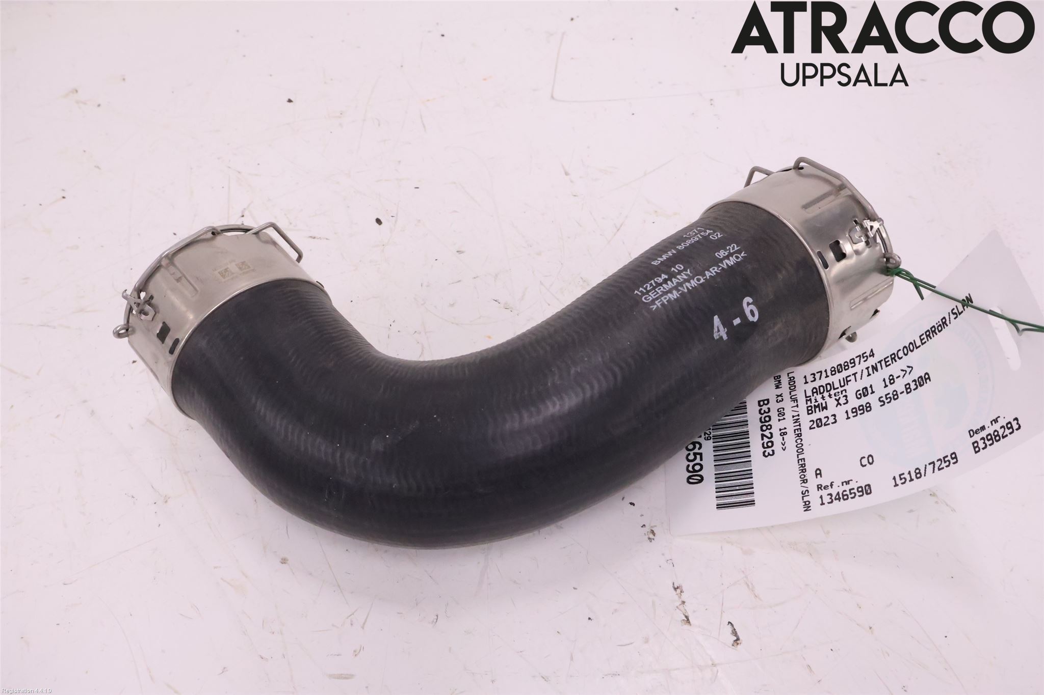 BMW X3 G01 18- Laddluft-Intercoolerrör