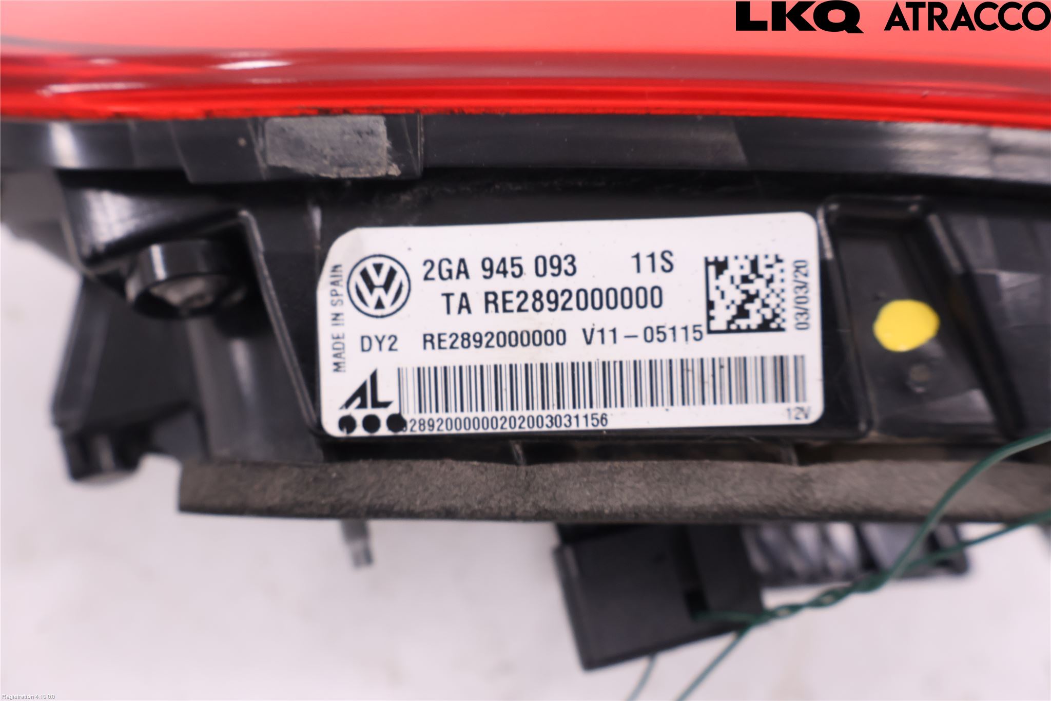 Volkswagen VW T-ROC 18- Bakljus Lucka Vä