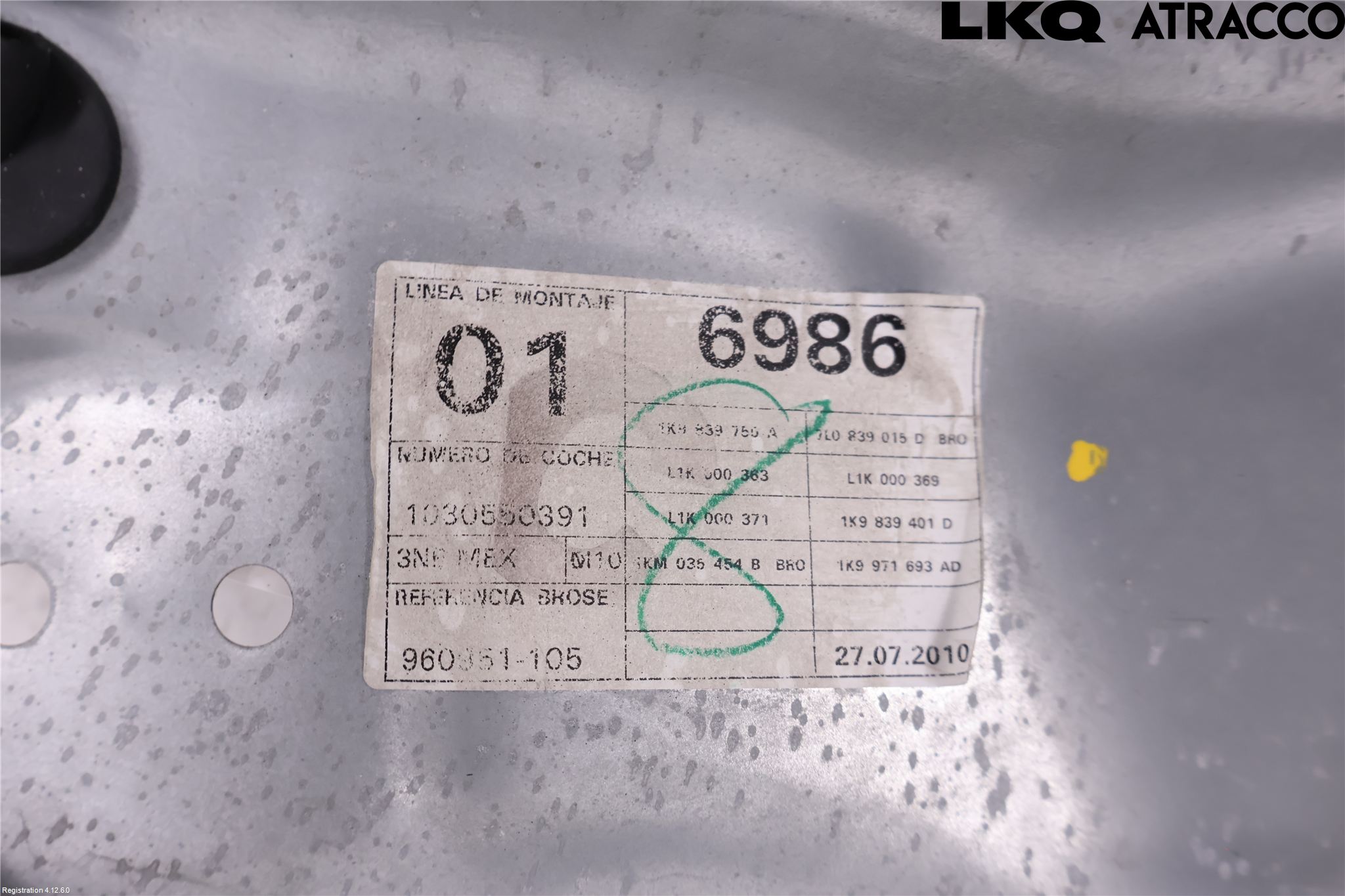 Volkswagen VW GOLF V 04-09 Fönsterhiss El Kompl