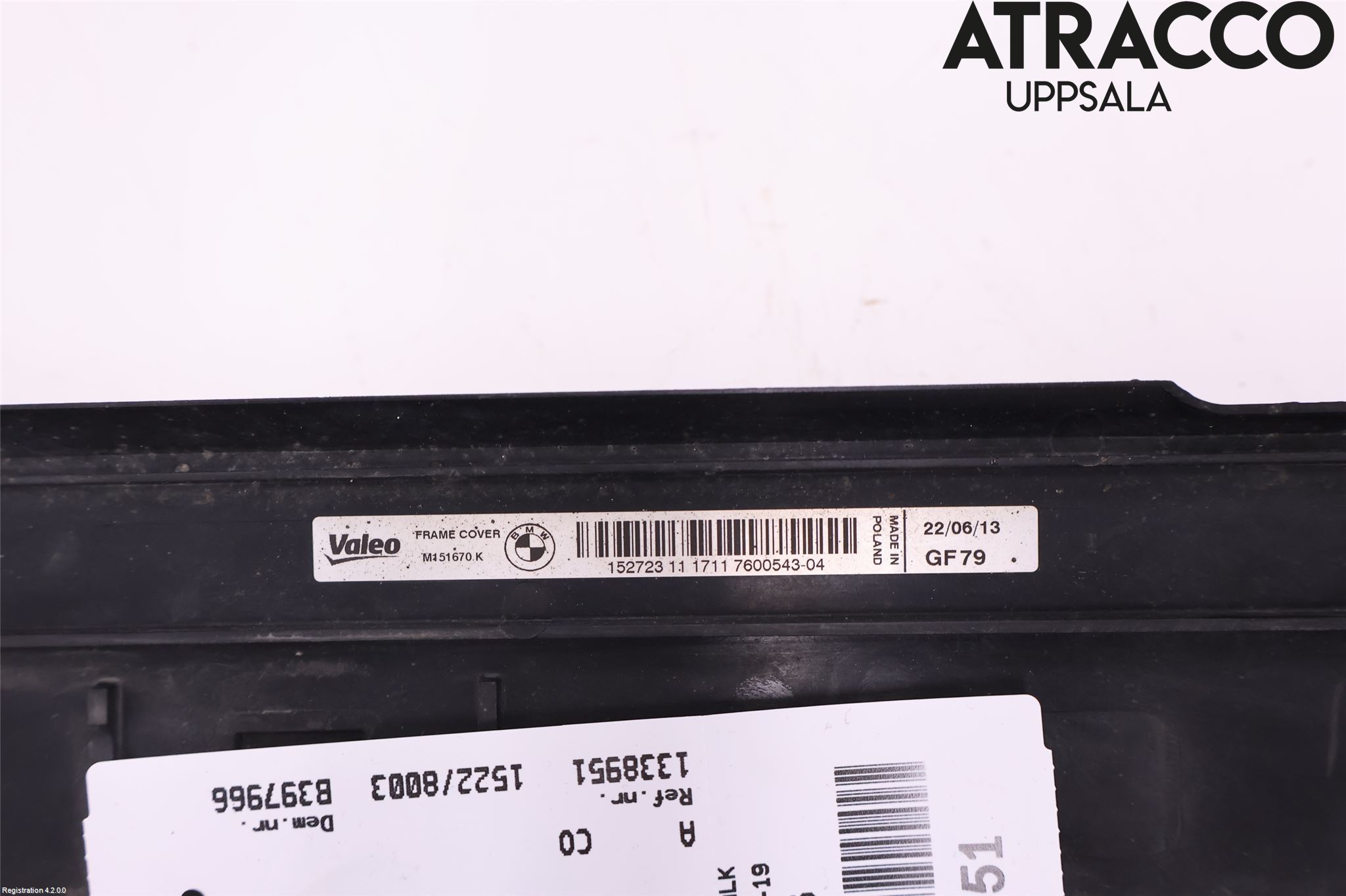 BMW 1 F20/F21 11-19 Kylarfäste-Ram-Balk