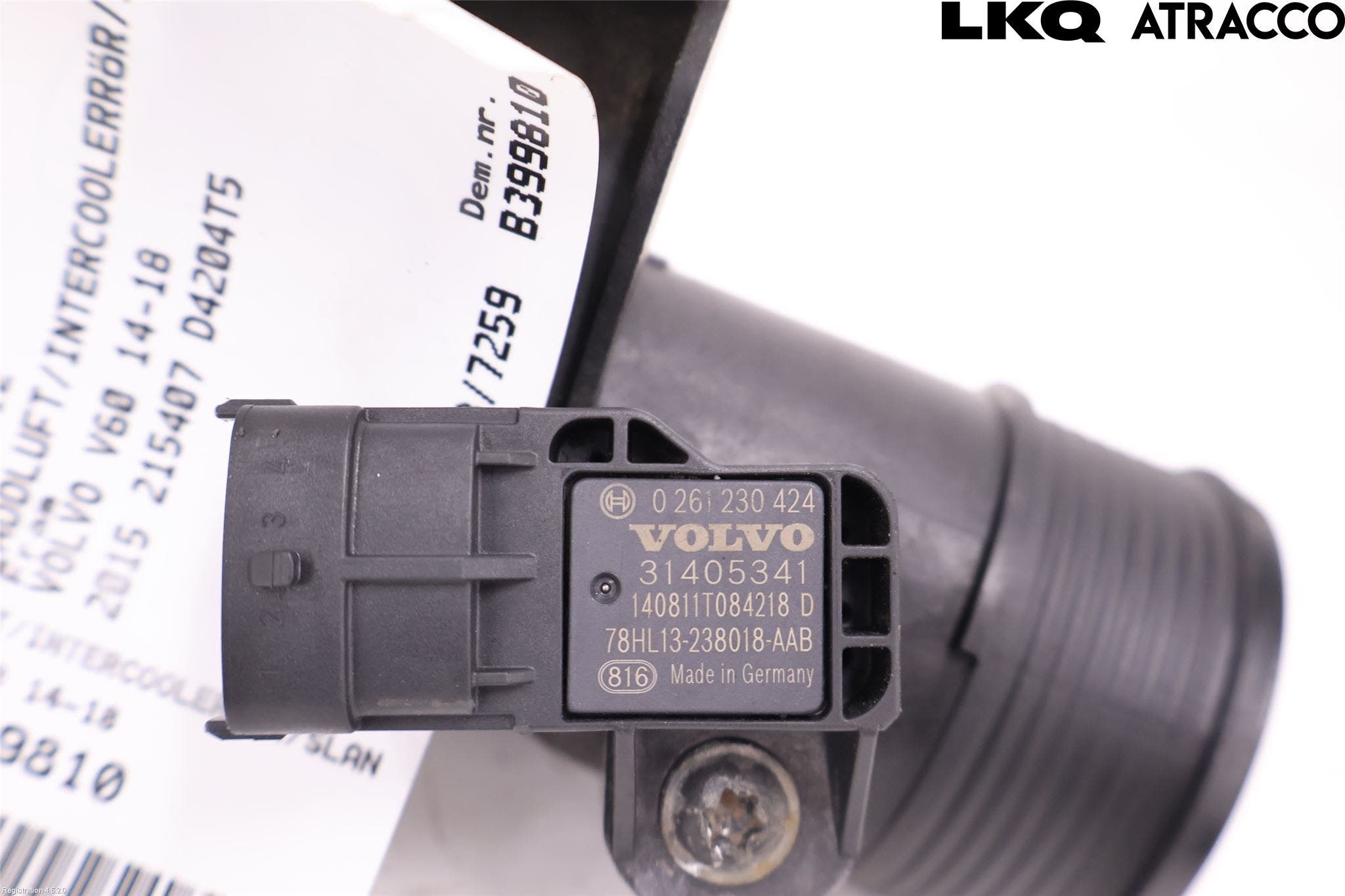 Volvo V60 14-18 Laddluft-Intercoolerrör