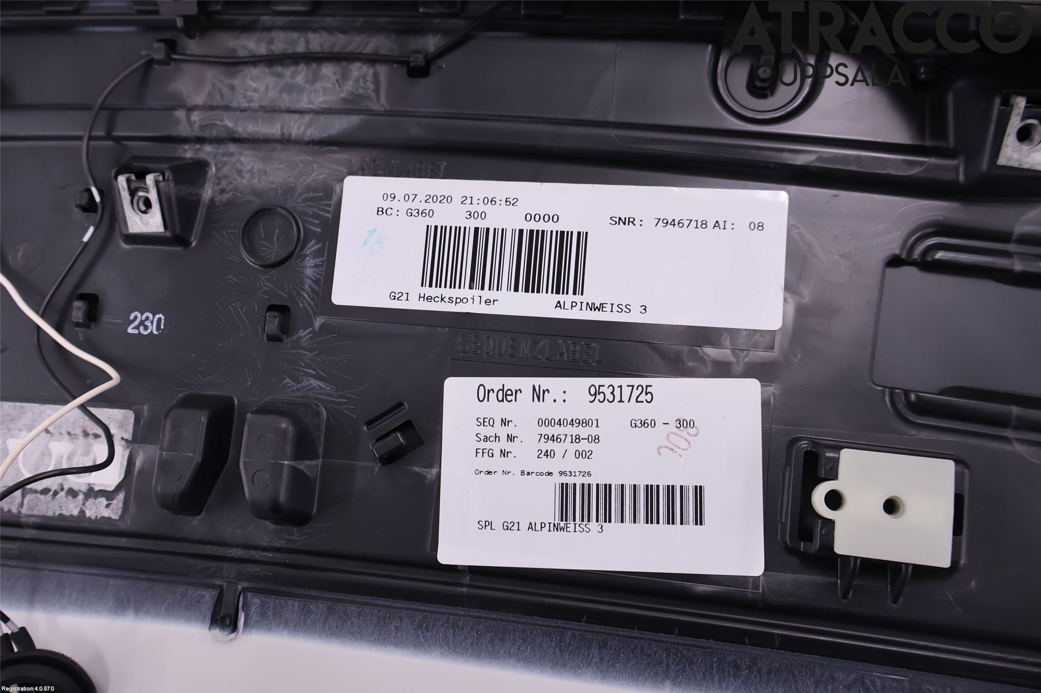 BMW 3 G20/G21/G80/G81 19- Spoiler Baklucka