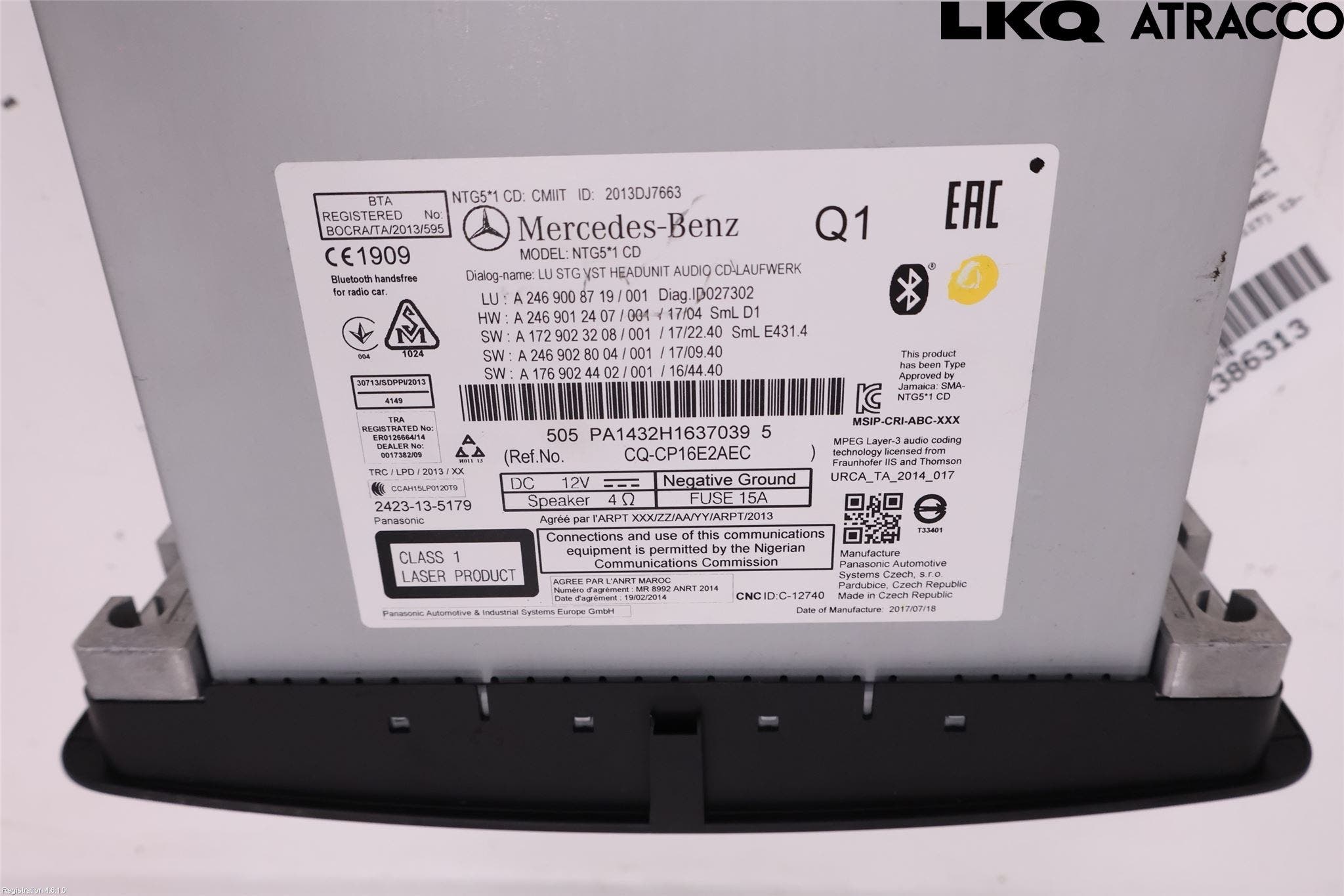 Mercedes-Benz MB CLA-KLASS (C117/X117) 13-19 Cd Radio - Multimediapanel