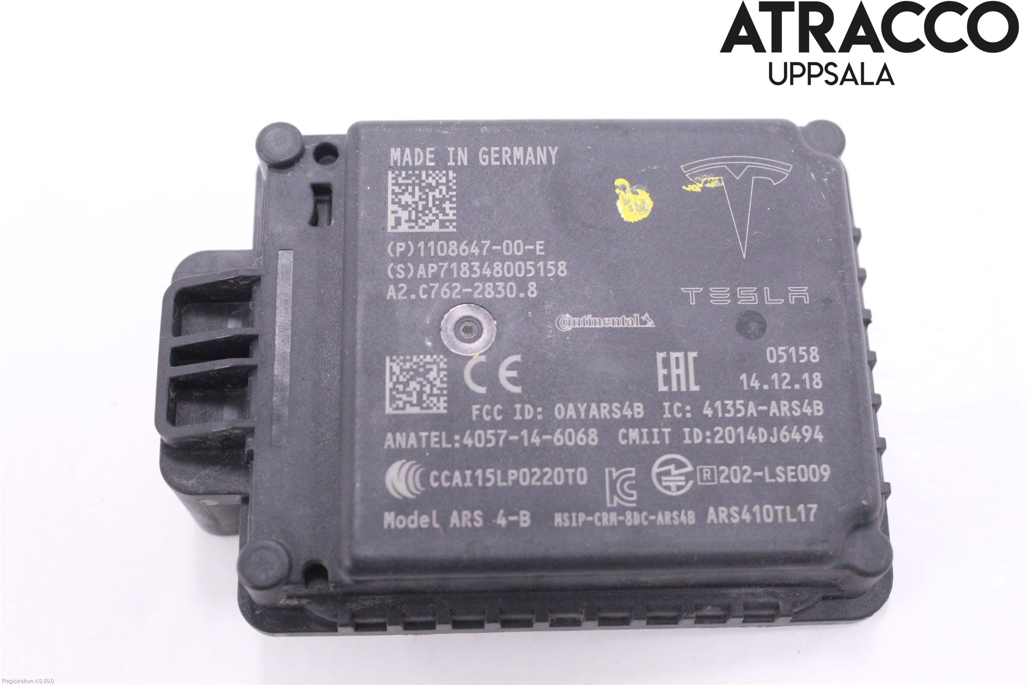 Tesla MODEL 3 17- Sensor Aktivt Kollisionsskydd