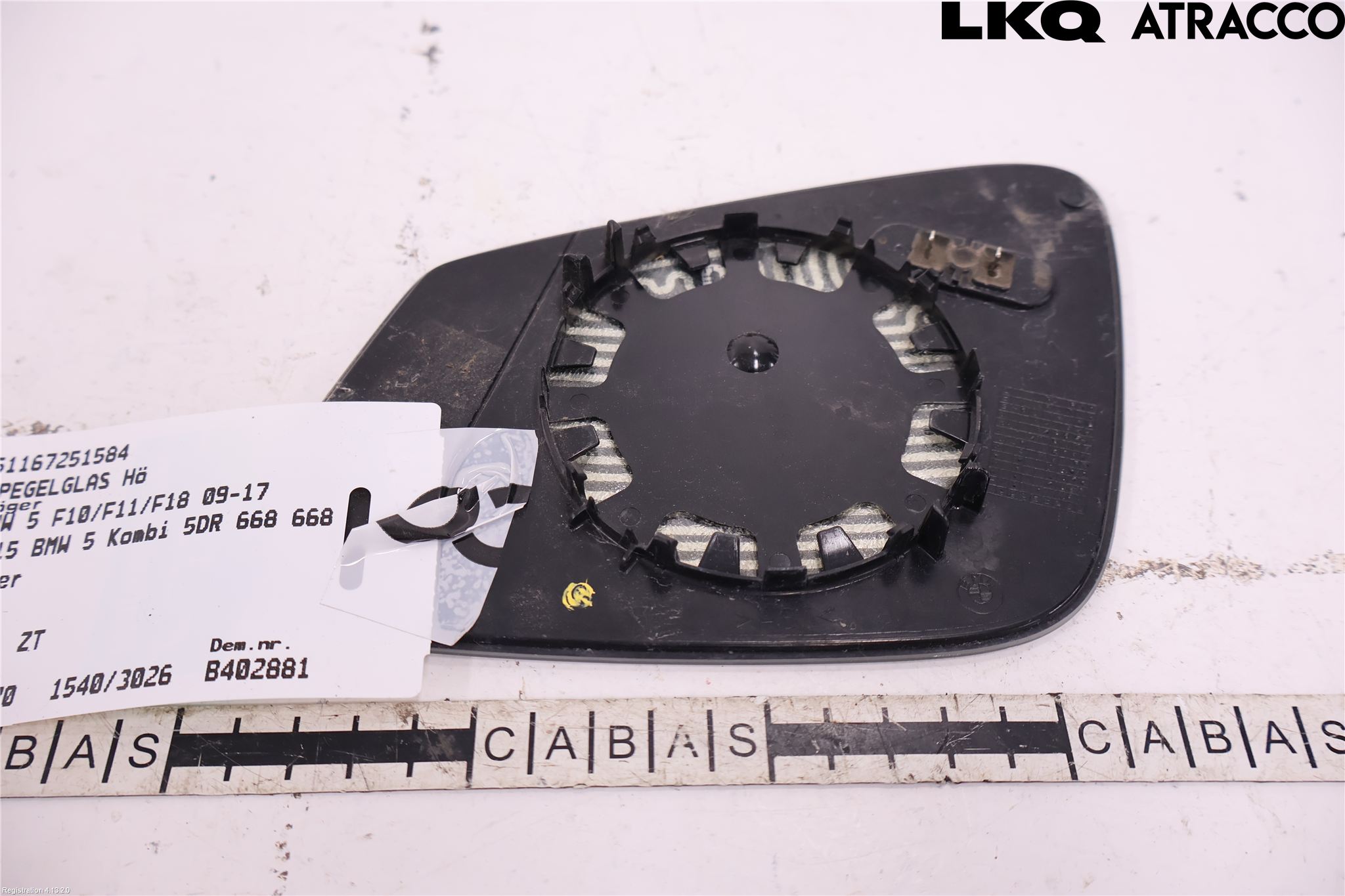 BMW 5 F10/F11/F18 09-17 Spegelglas Hö