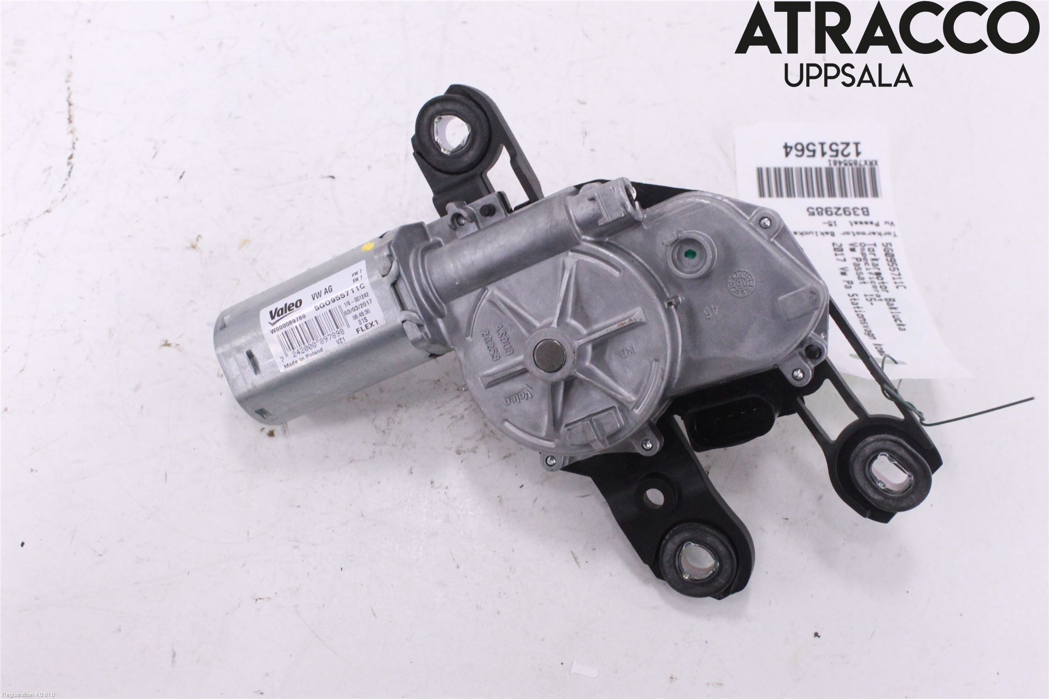 Volkswagen VW PASSAT 15-19 Torkarmotor Baklucka