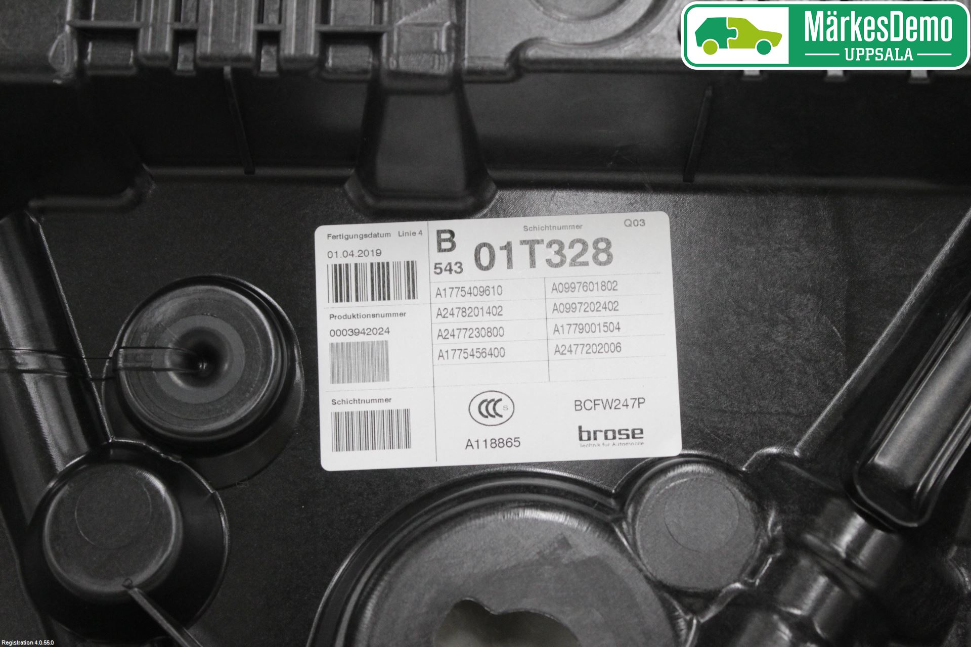 Mercedes-Benz MB B-KLASS (W246/W242) 12-19 Fönsterhiss El Kompl