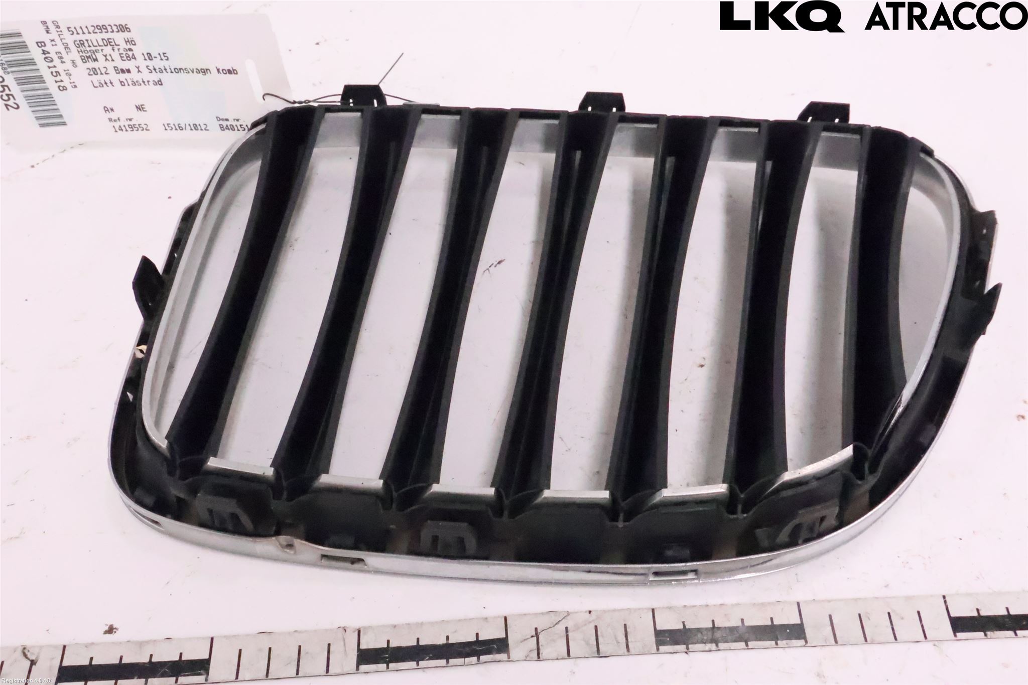 BMW X1 E84 10-15 Grilldel Höger