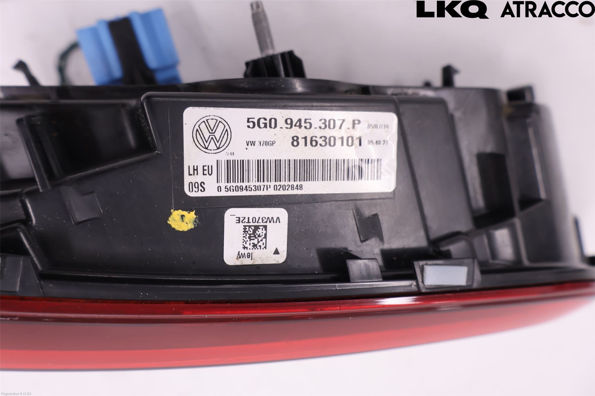 Volkswagen VW GOLF / E-GOLF VII 13-20 Bakljus Lucka Vä