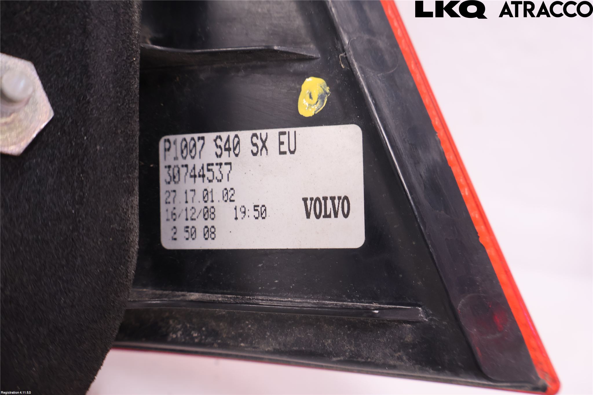 Volvo S40 08-12 Bakljus Vänster