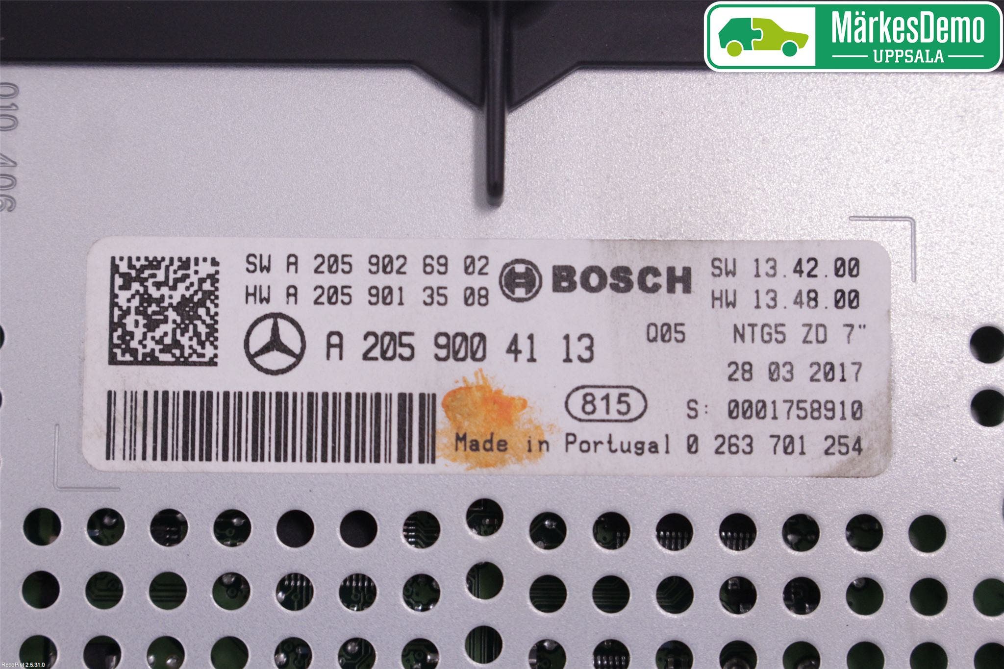 MB GLC-KLASS (X253/C253) 15-22 Bildskärm