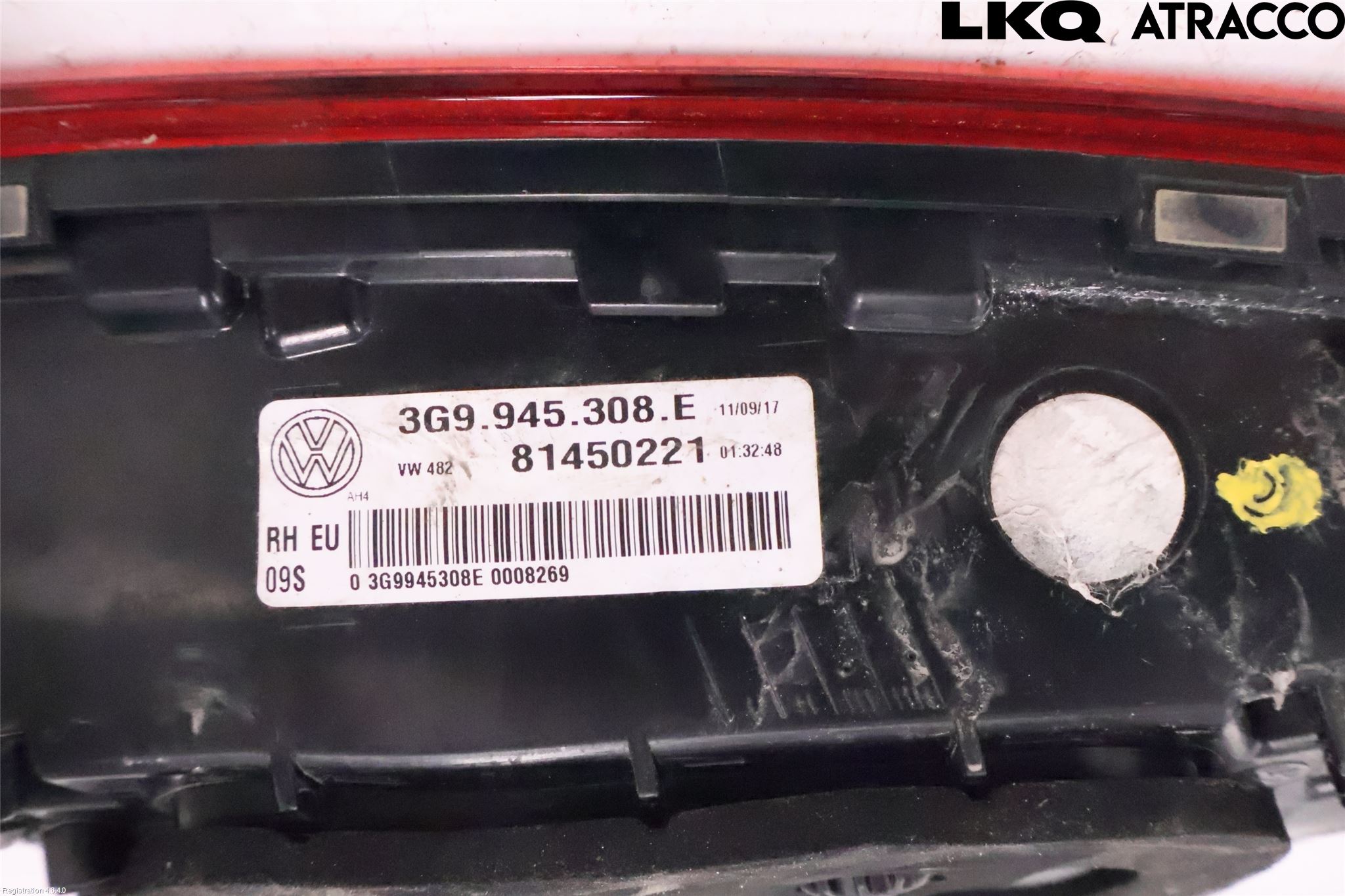 Volkswagen VW PASSAT 15-19 Bakljus Lucka Hö