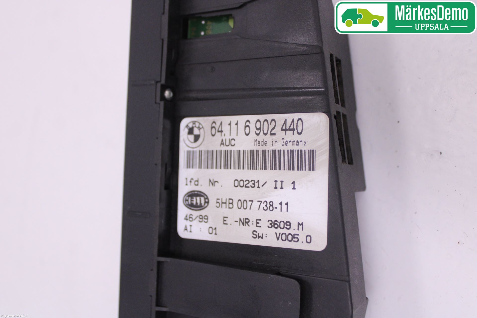 BMW 3 E46      98-05 Ac Styrenhet Ac Manöveren