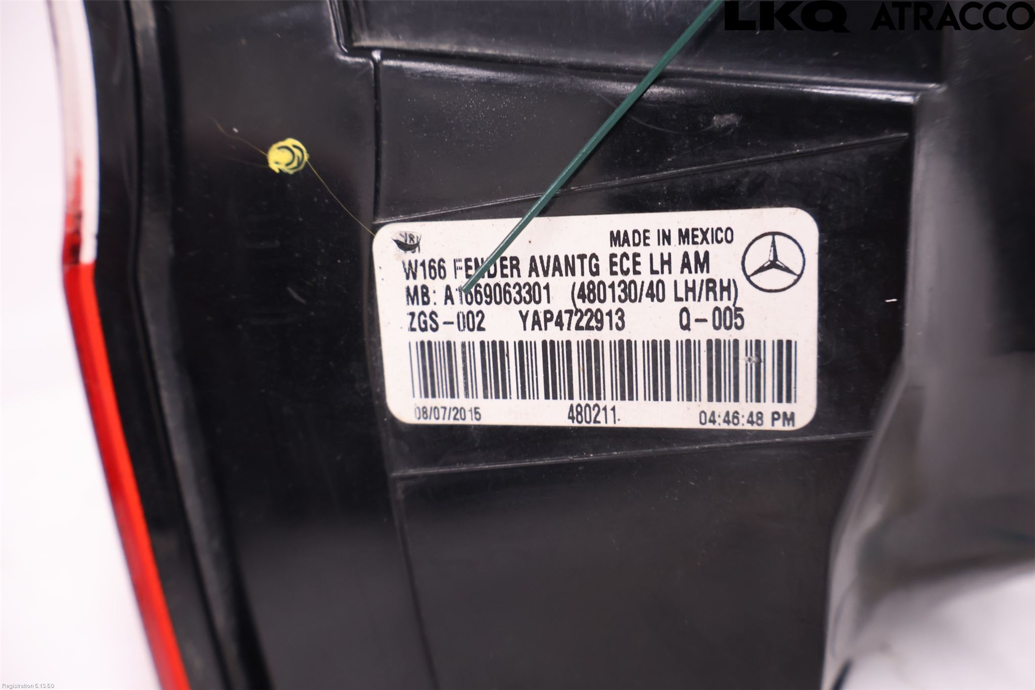 Mercedes-Benz MB ML/GLE-KLASS (W166) 12-18 Bakljus Vänster