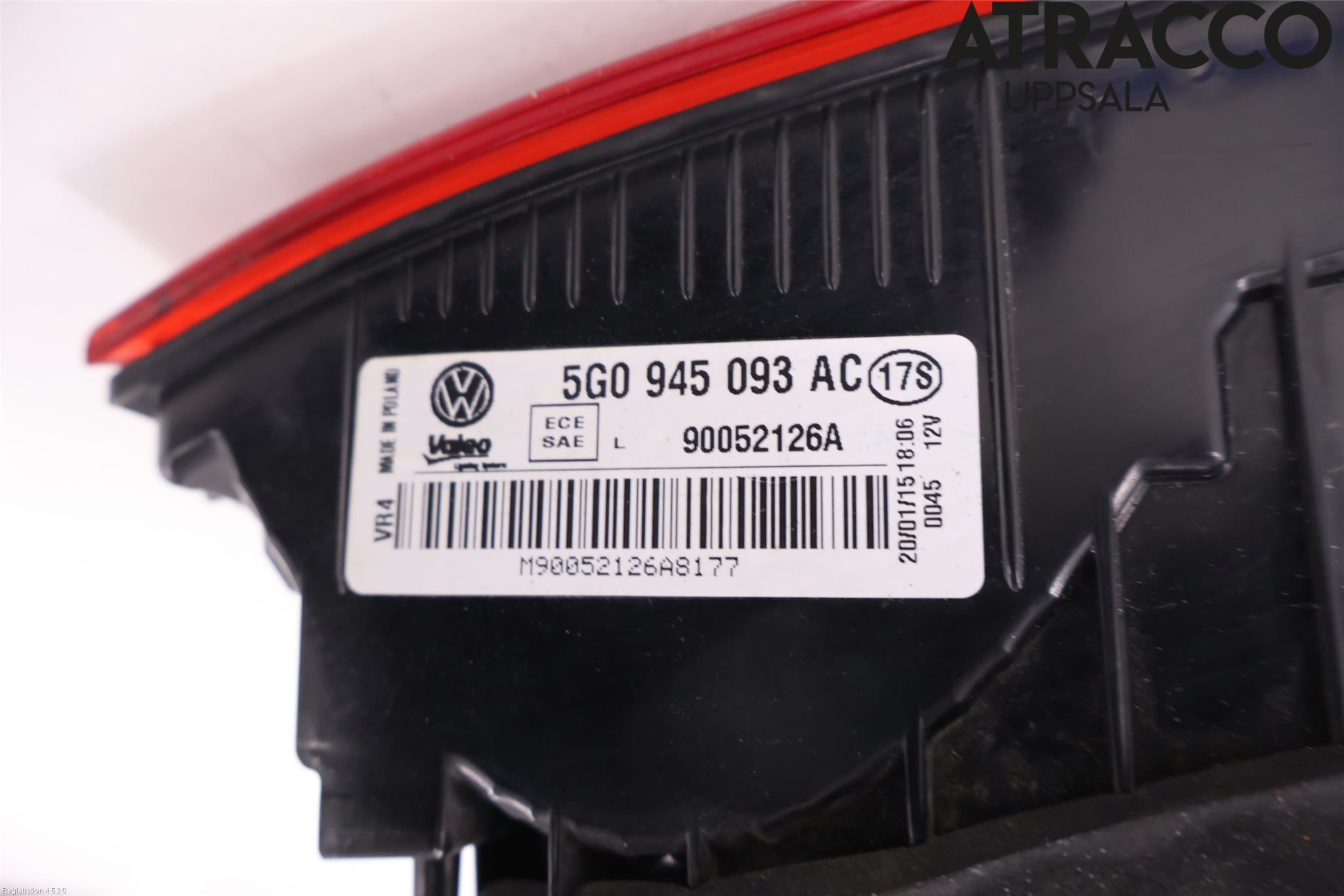 Volkswagen VW GOLF / E-GOLF VII 13-20 Bakljus Lucka Vä