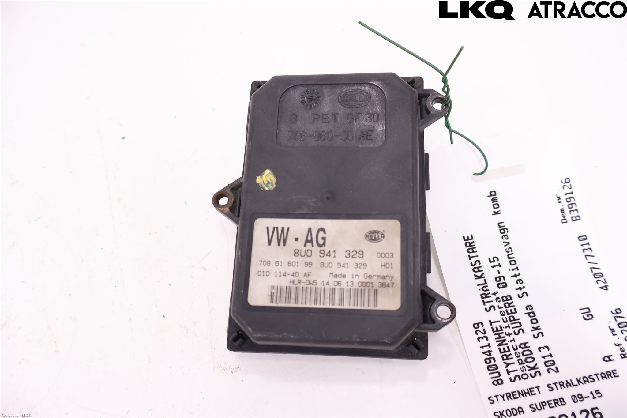 Skoda SUPERB 09-15 Styrenhet Strålkastare