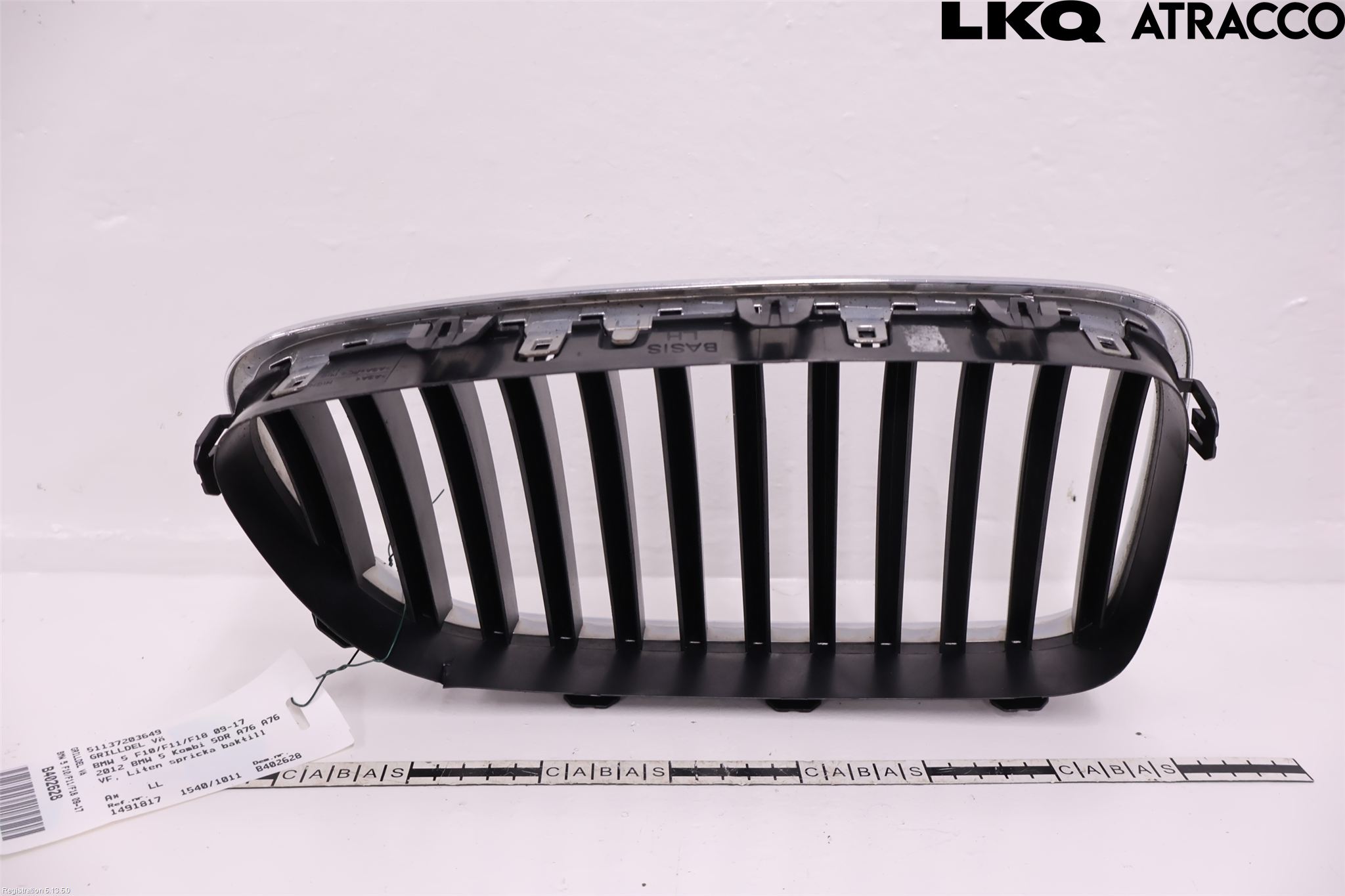 BMW 5 F10/F11/F18 09-17 Grilldel Vänster