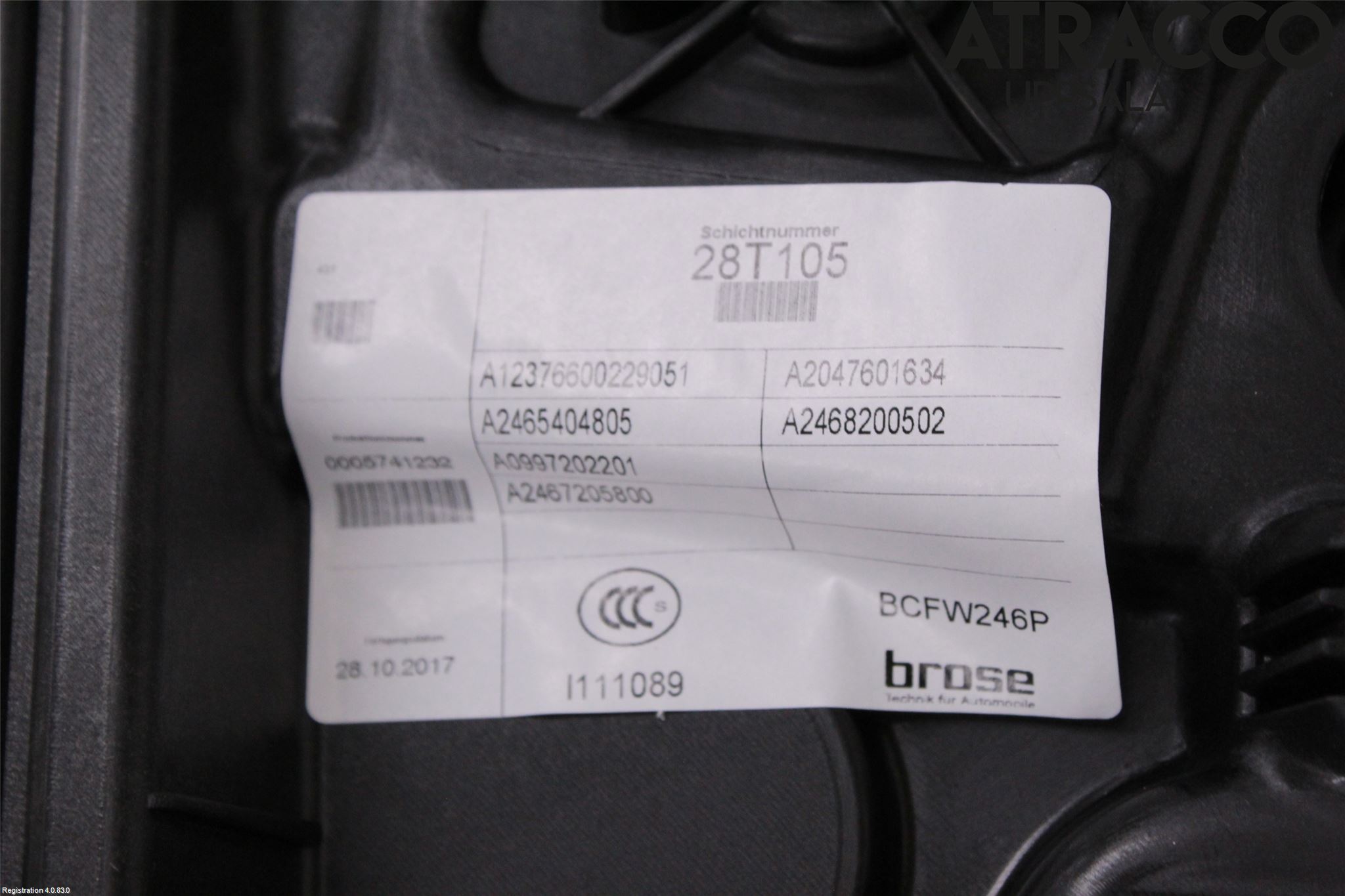 Mercedes-Benz MB B-KLASS (W246/W242) 12-19 Fönsterhiss El Kompl