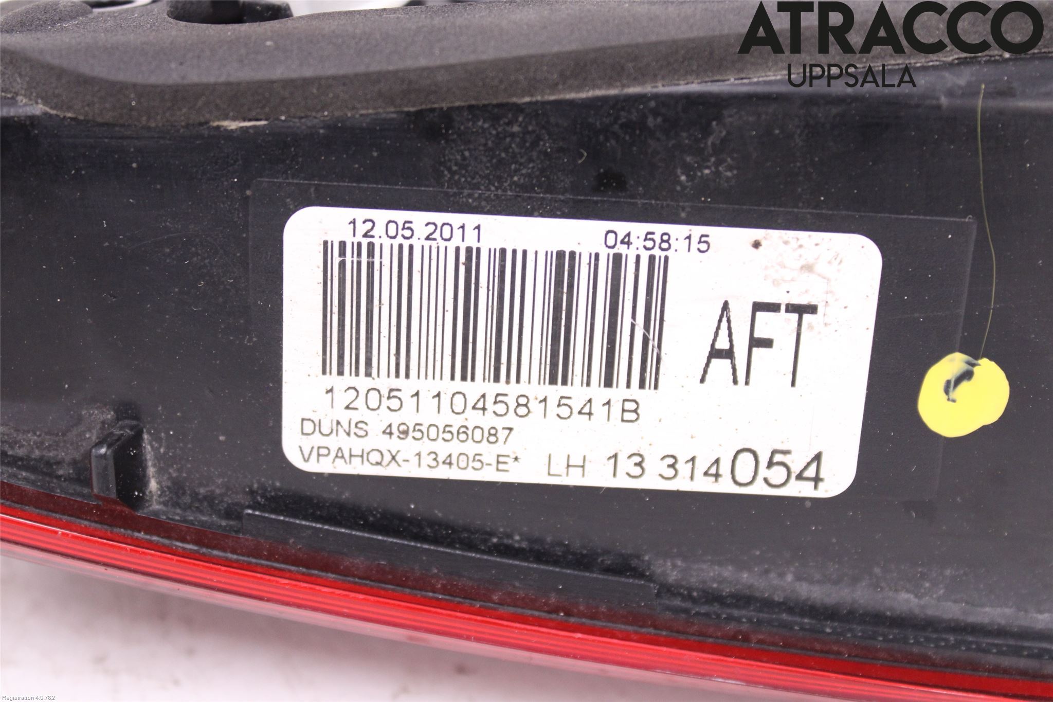 Opel ASTRA J 10-15 Bakljus Lucka Vä