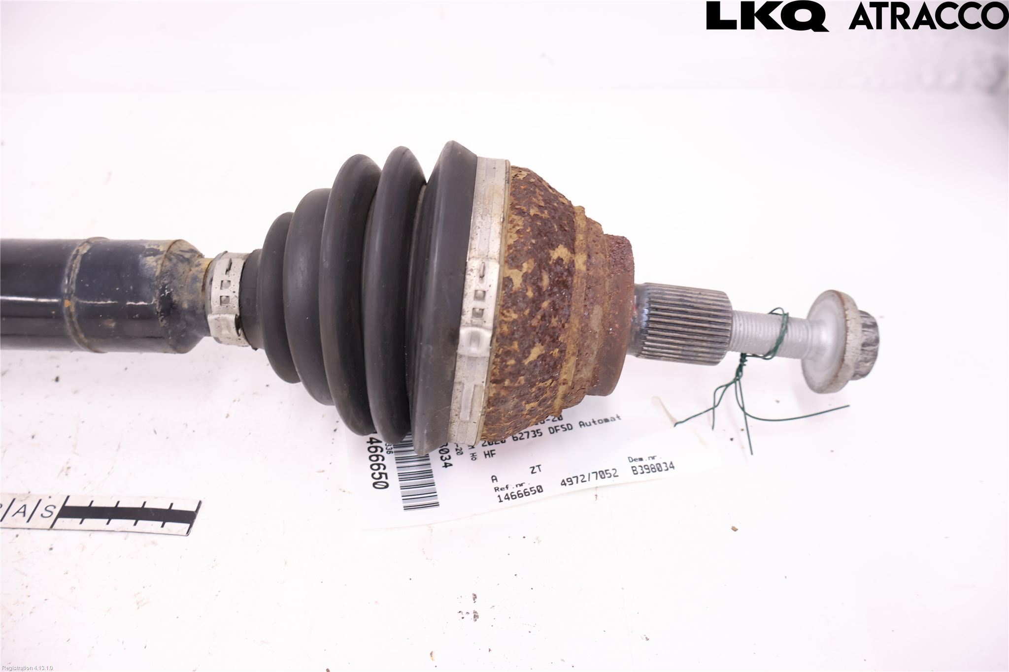 Volkswagen VW CADDY 16-20 Drivaxel Fram Höger