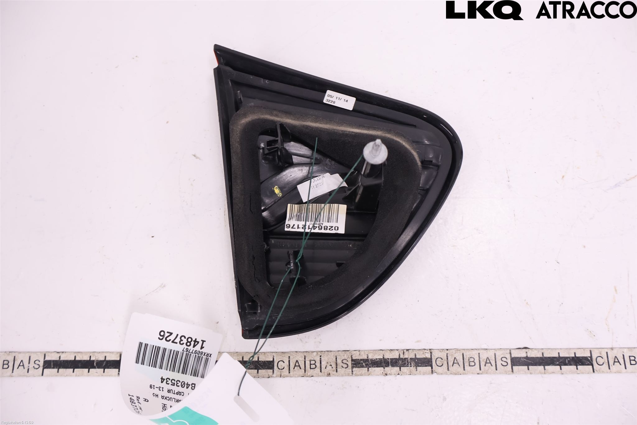 Renault CAPTUR 13-19 Bakljus Lucka Hö
