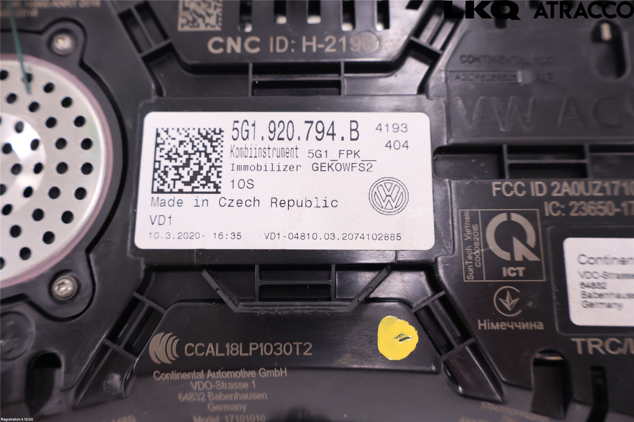 Volkswagen VW GOLF / E-GOLF VII 13-20 Instrument Komb