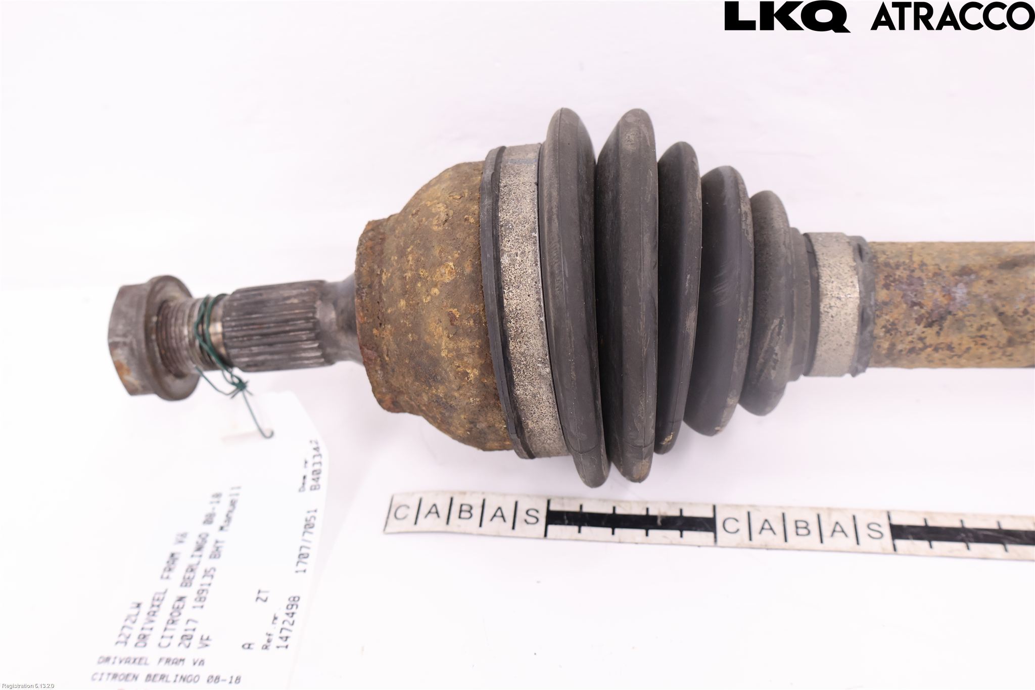 Citroen BERLINGO 08-18 Drivaxel Fram Vänster