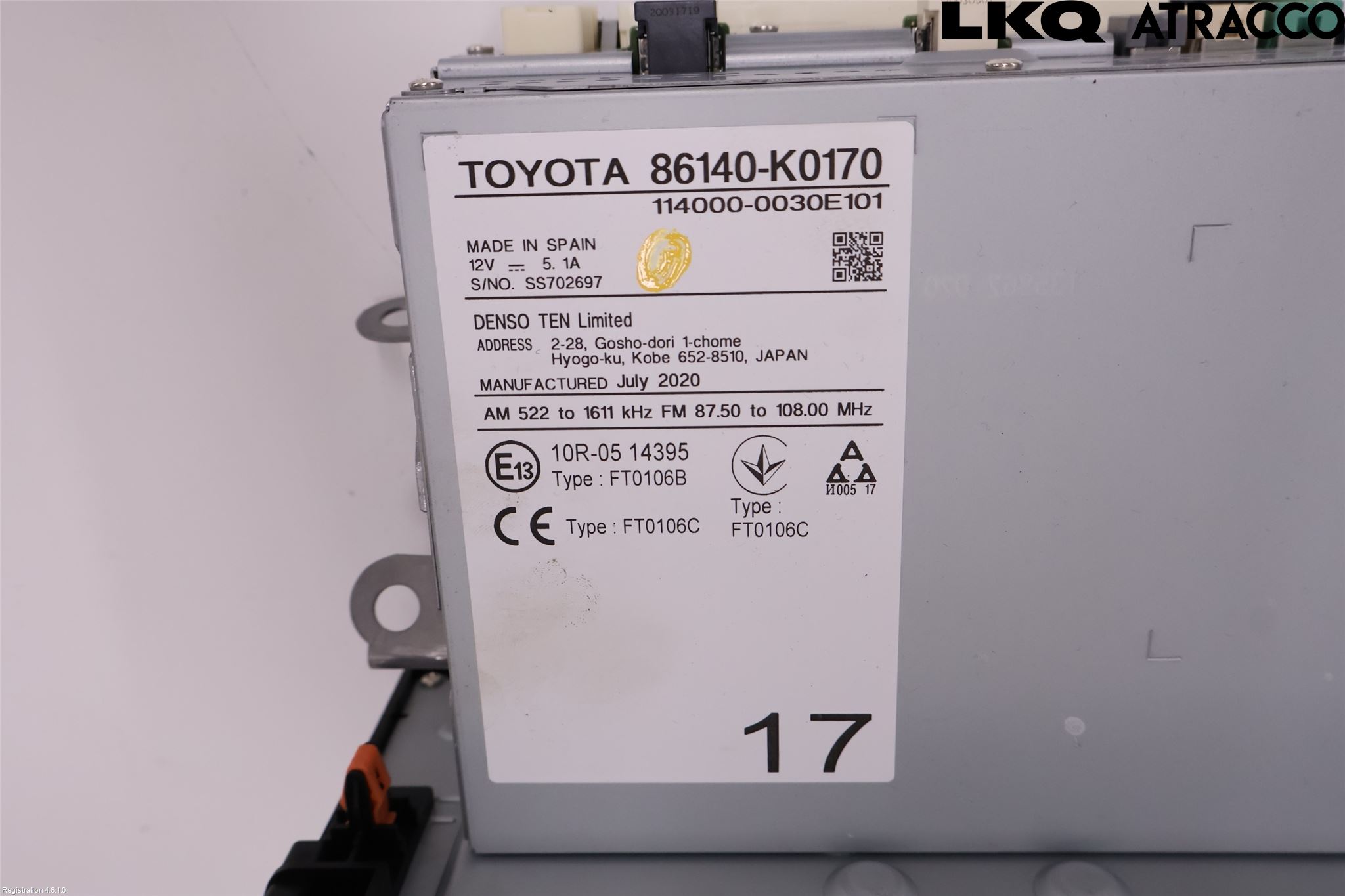 Toyota YARIS XP21 20- Cd Radio - Multimediapanel
