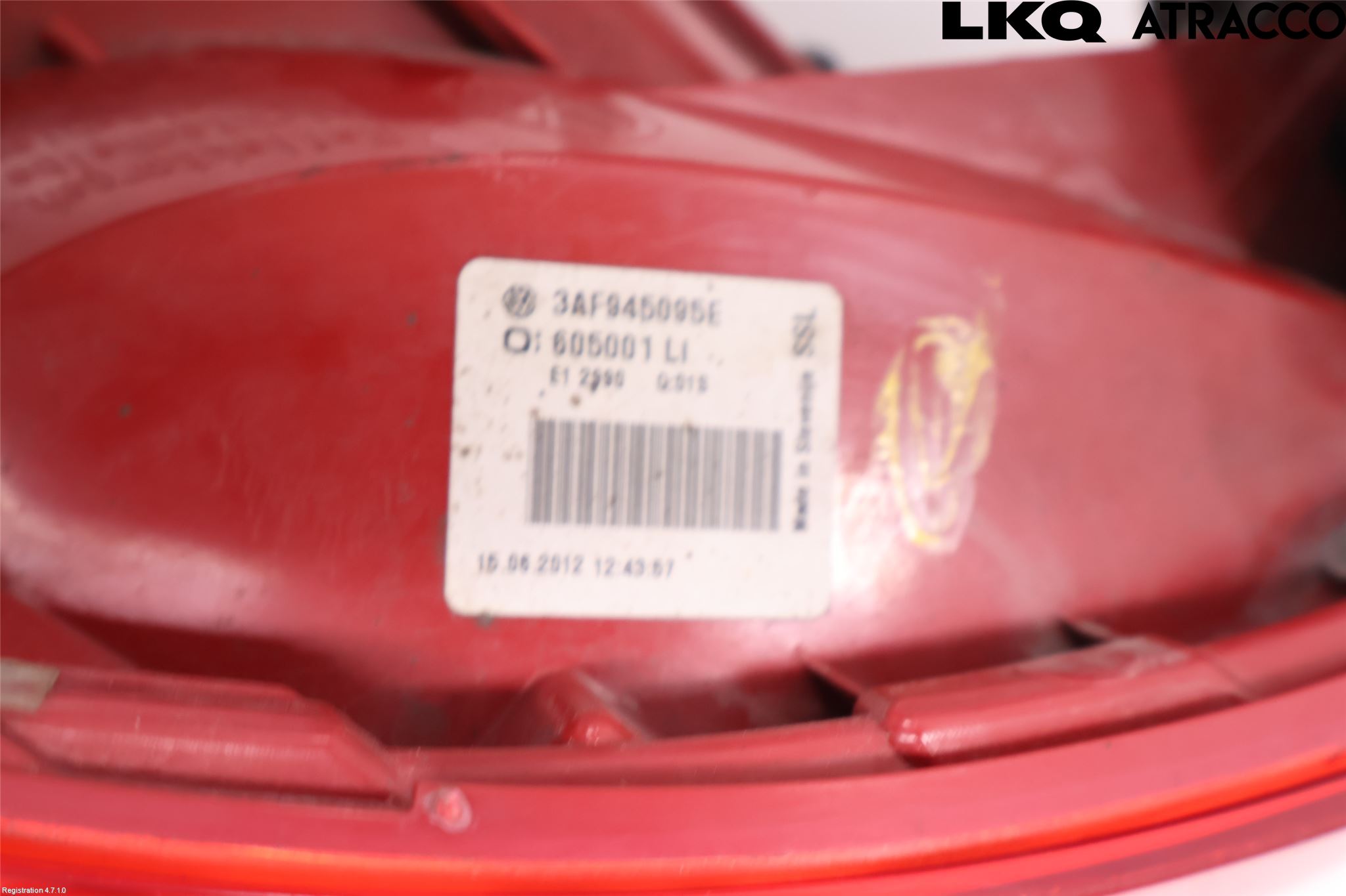 Volkswagen VW PASSAT 11-14 Bakljus Vänster