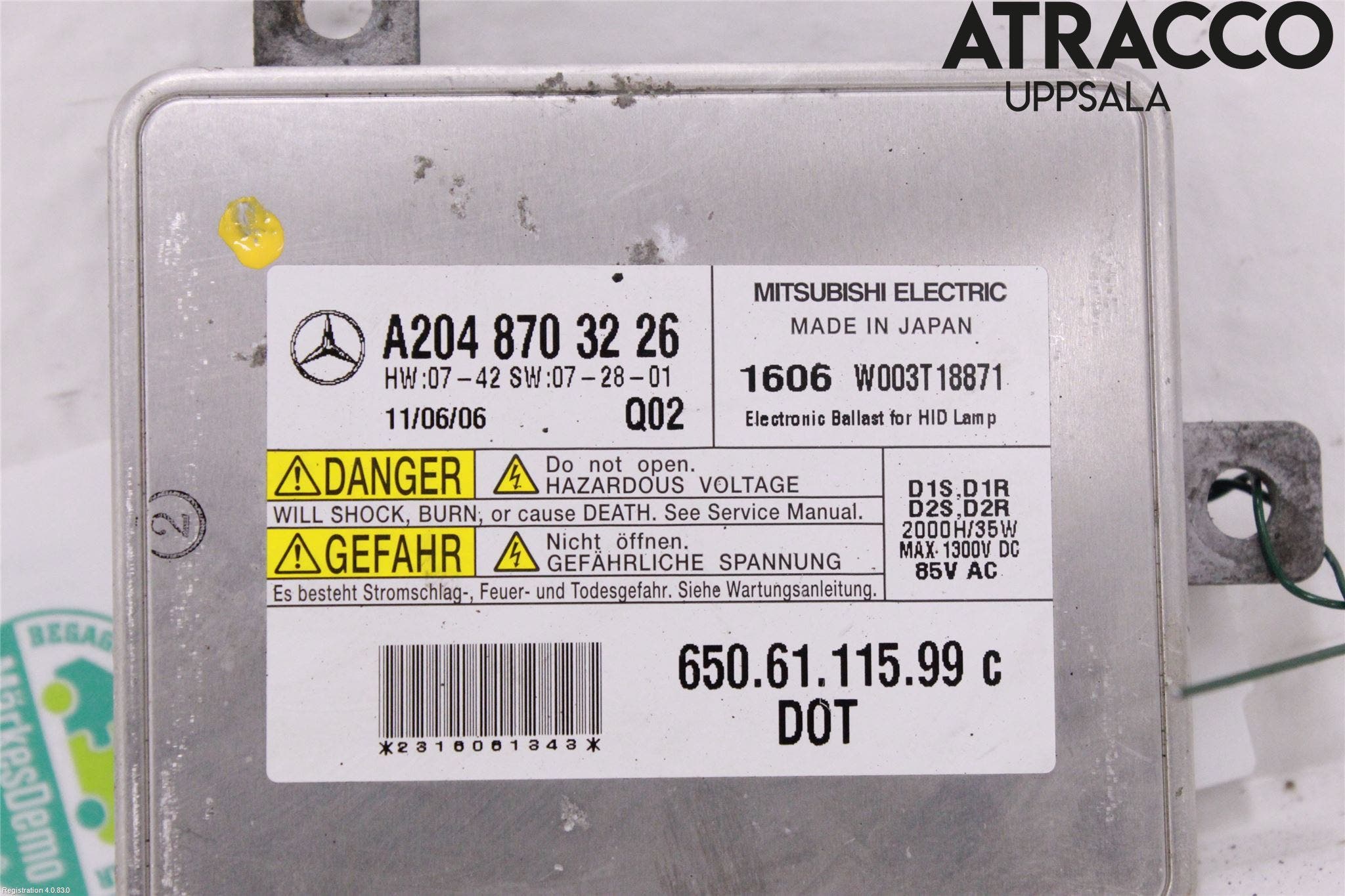 Mercedes-Benz MB GLK-KLASS (X204) 08-16 Styrenhet Strålkastare