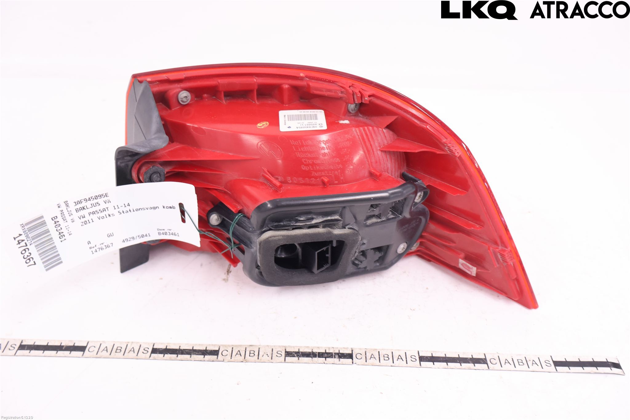 Volkswagen VW PASSAT 11-14 Bakljus Vänster