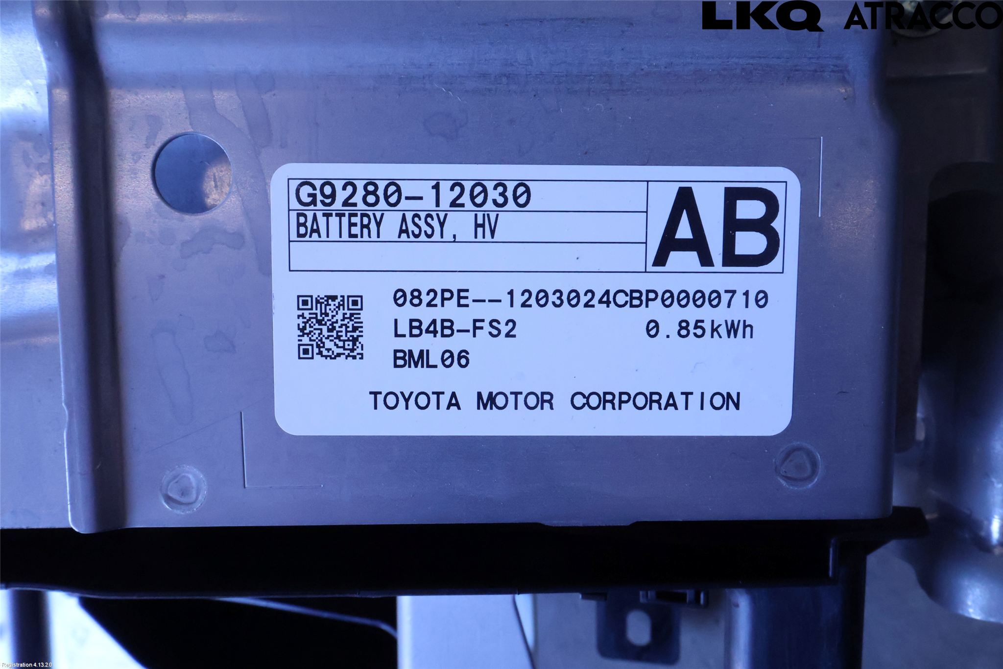 Toyota COROLLA 19- Batteri Högspänning