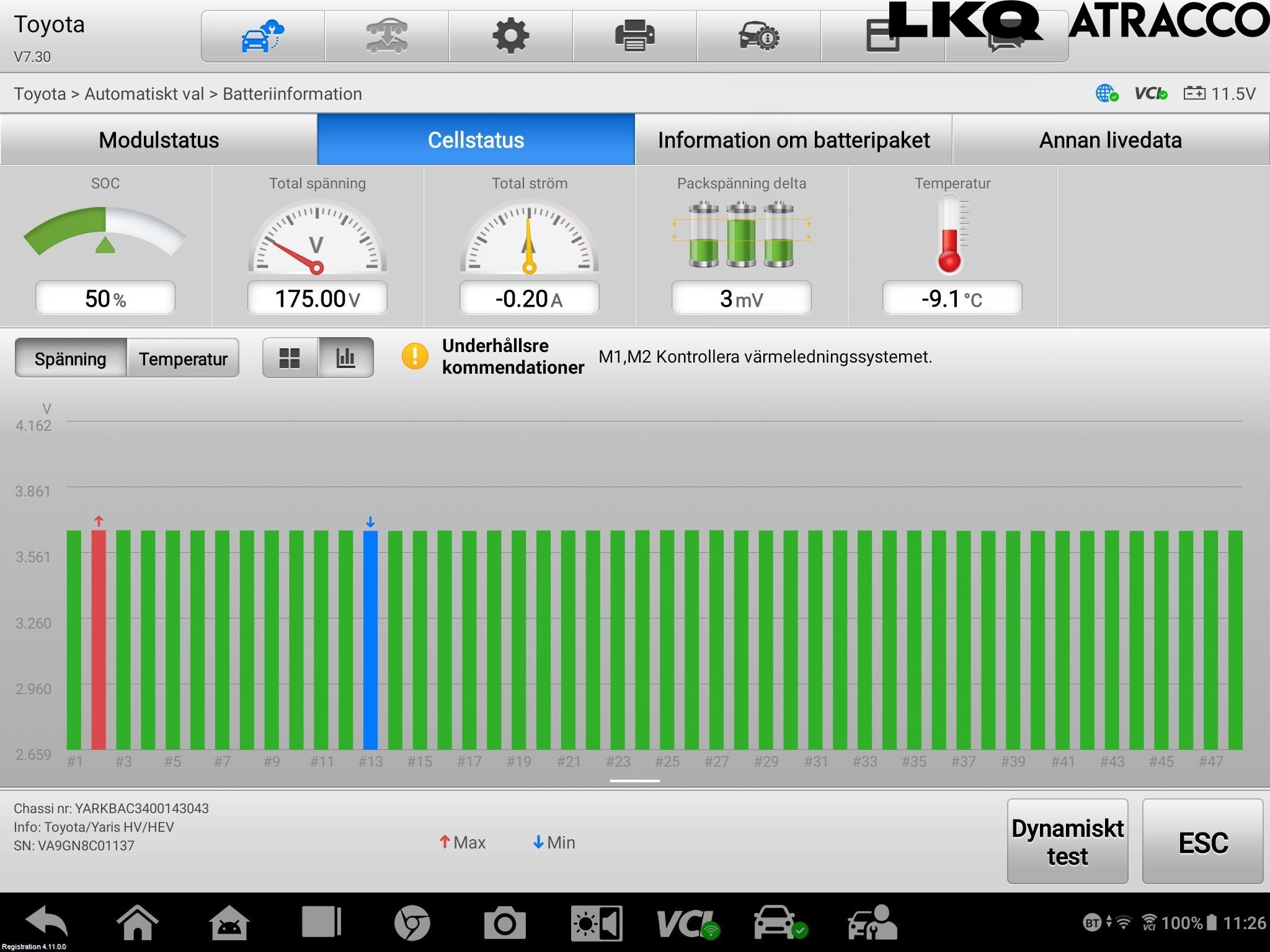 Toyota YARIS XP21 20- Batteri Högspänning