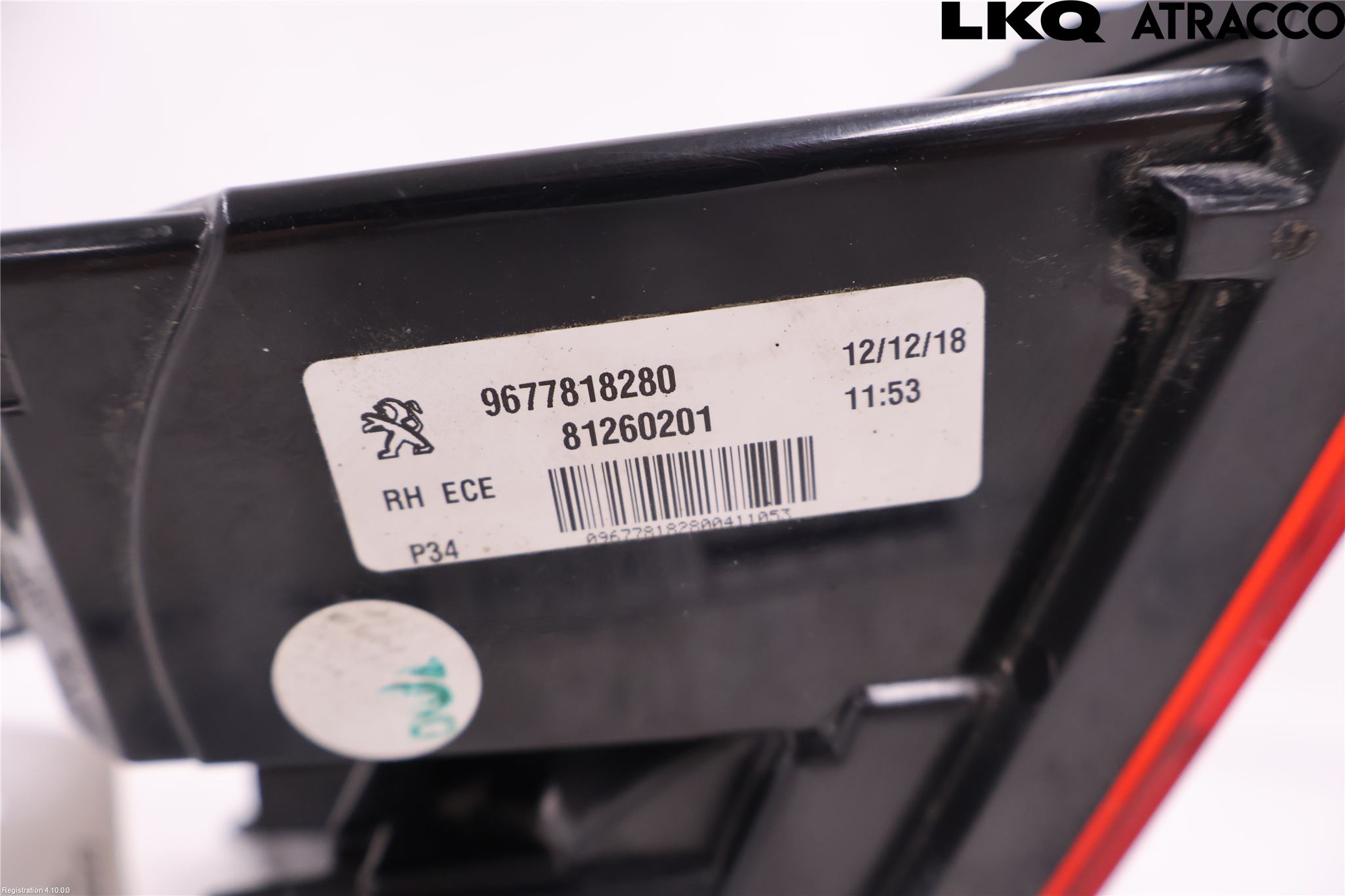 Peugeot 308 14-21 Bakljus Lucka Hö