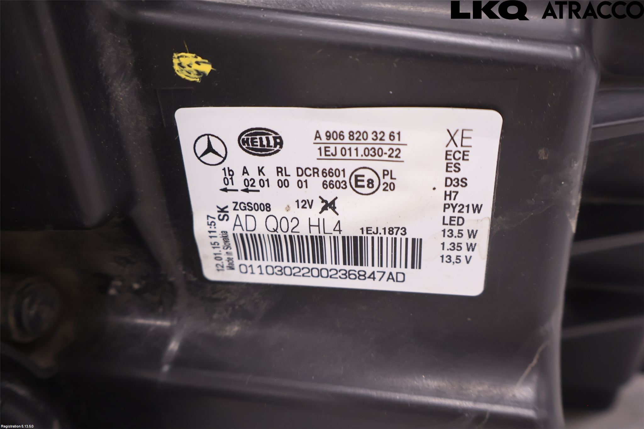 Mercedes-Benz MB SPRINTER (W906) 06-18 Strålkastare Höger