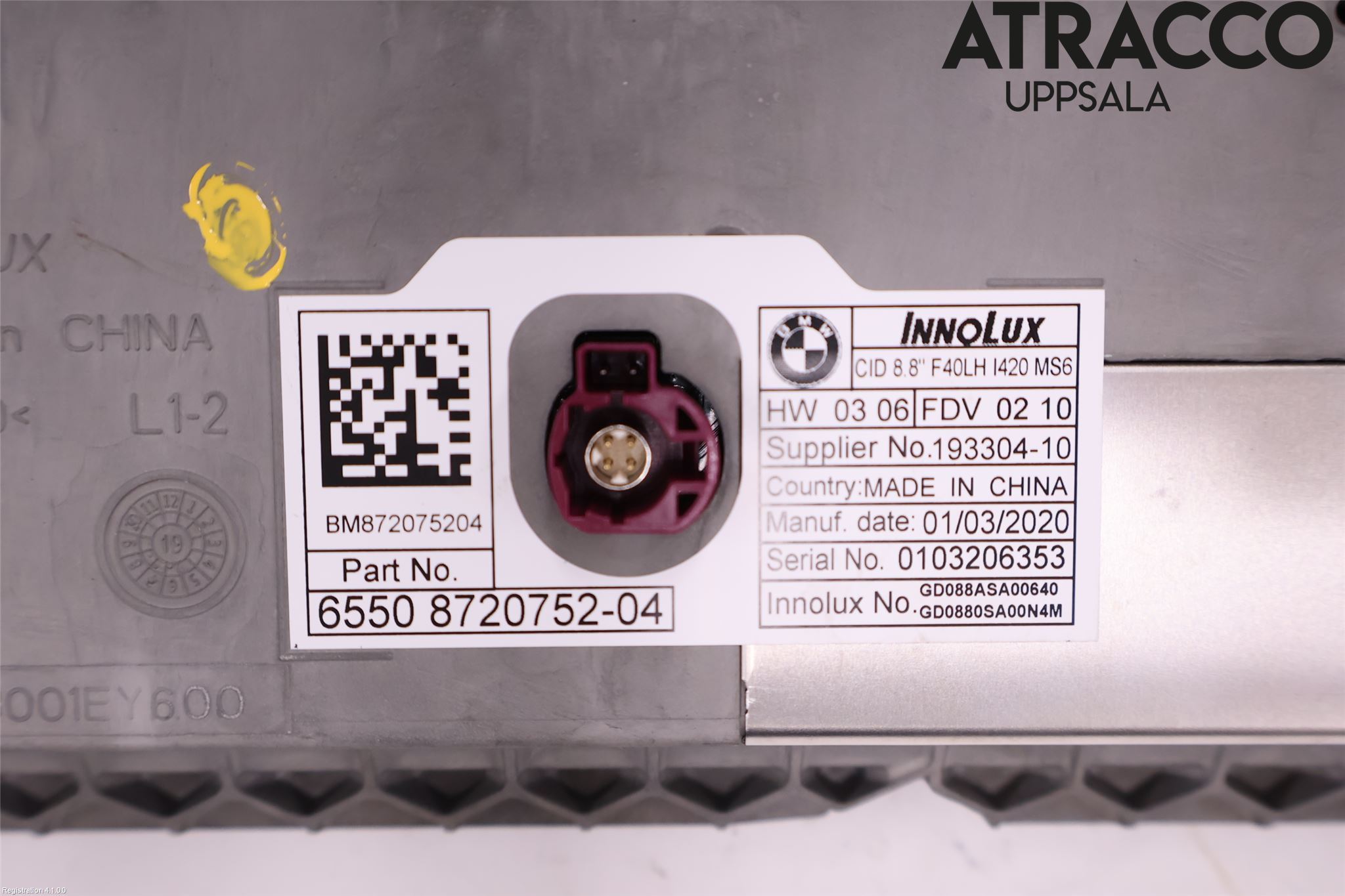 BMW 1 F40 19- Bildskärm