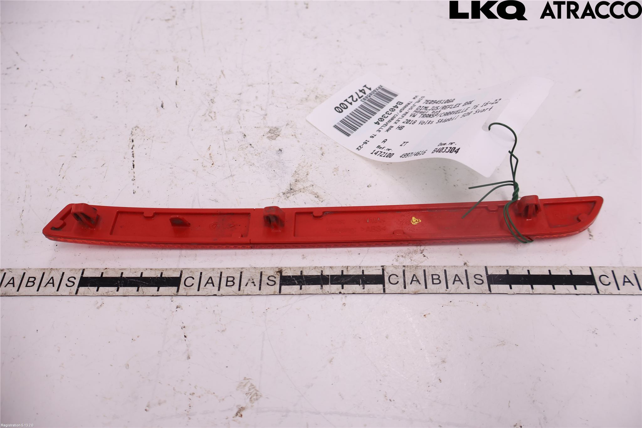 Volkswagen VW TRANSP/CARAVELLE (T6) 16-22 Dimljus/Reflex Bak