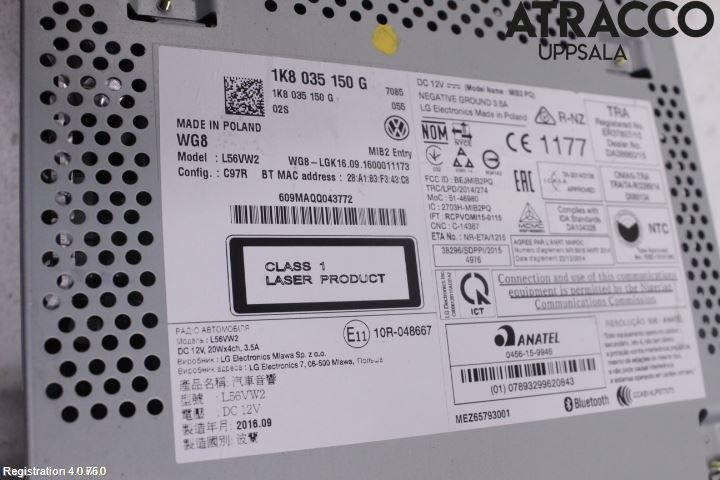 Volkswagen VW CADDY 16-20 Cd Radio - Multimediapanel