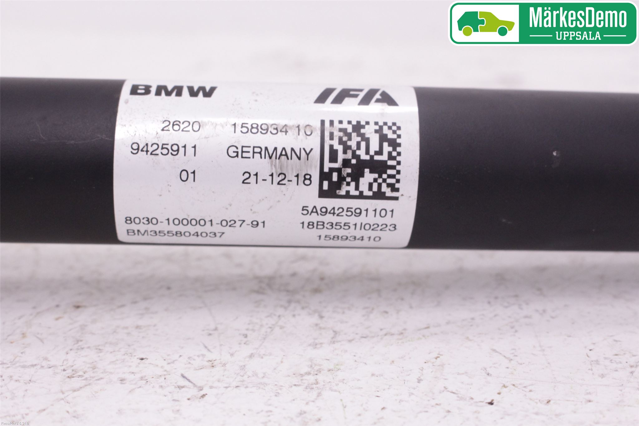 BMW 3 G20/G21/G80/G81 19- Mellanaxel Främre 4Wd