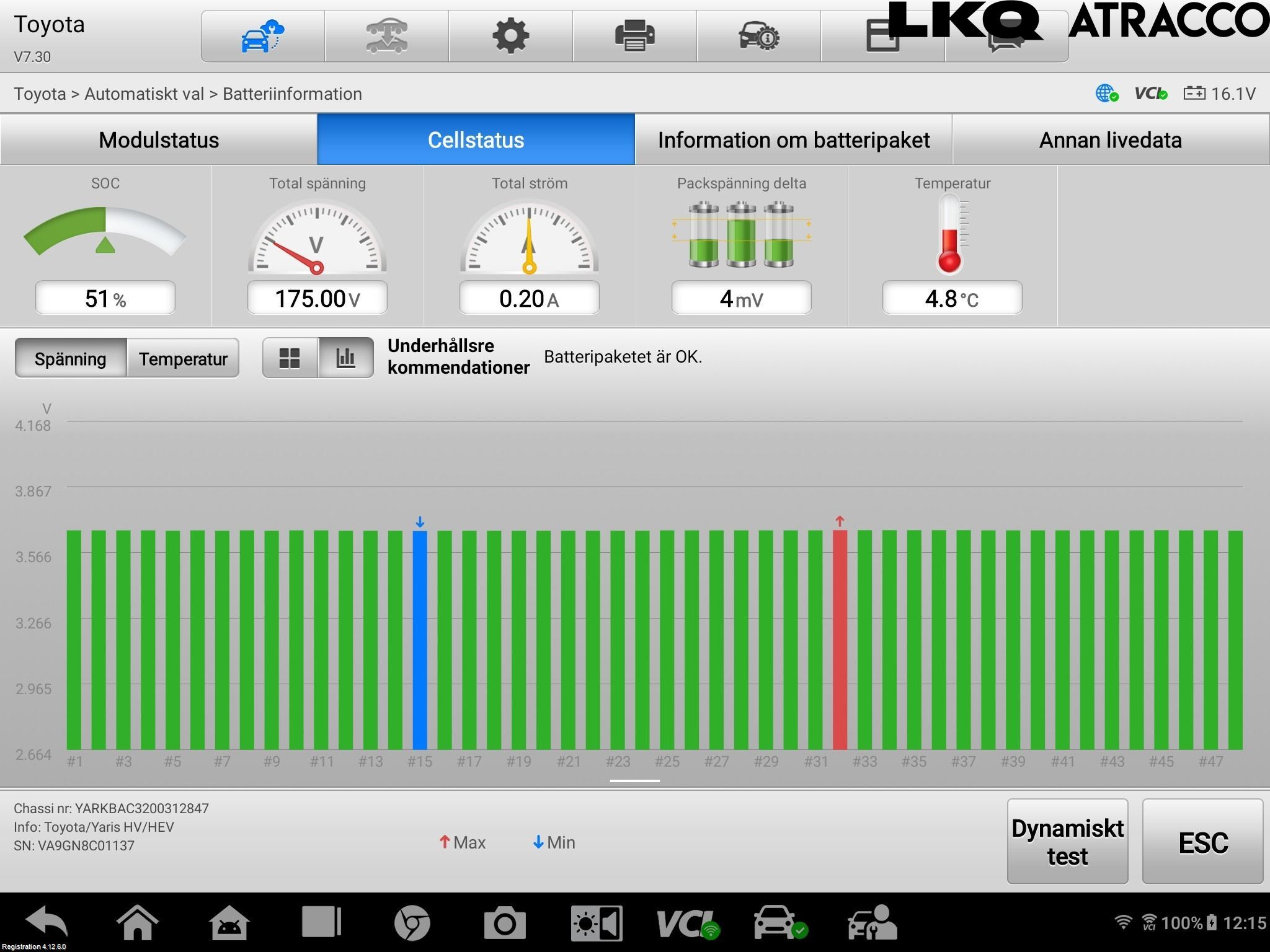 Toyota YARIS XP21 20- Batteri Högspänning