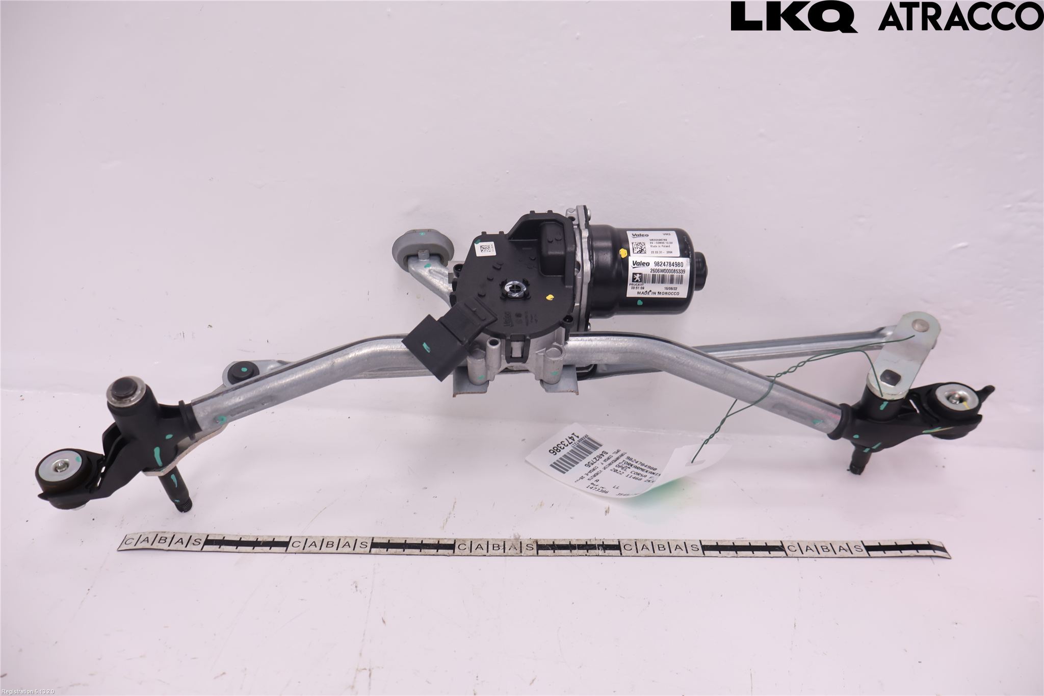Opel CORSA F, CORSA-E 20- Torkarmekanism Vindruta