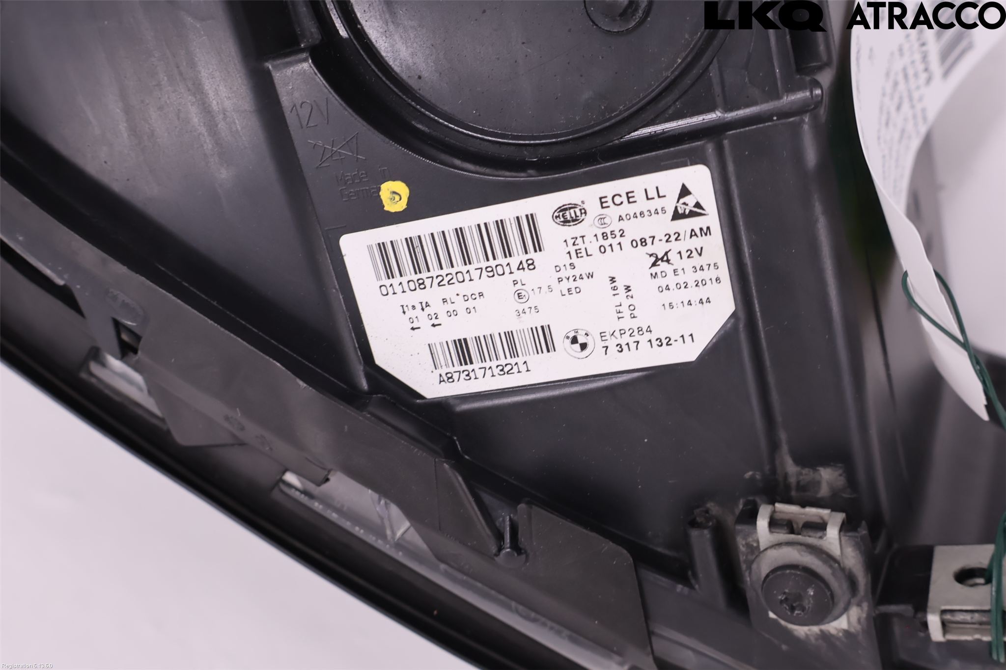 BMW 5 F10/F11/F18 09-17 Strålkastare Höger