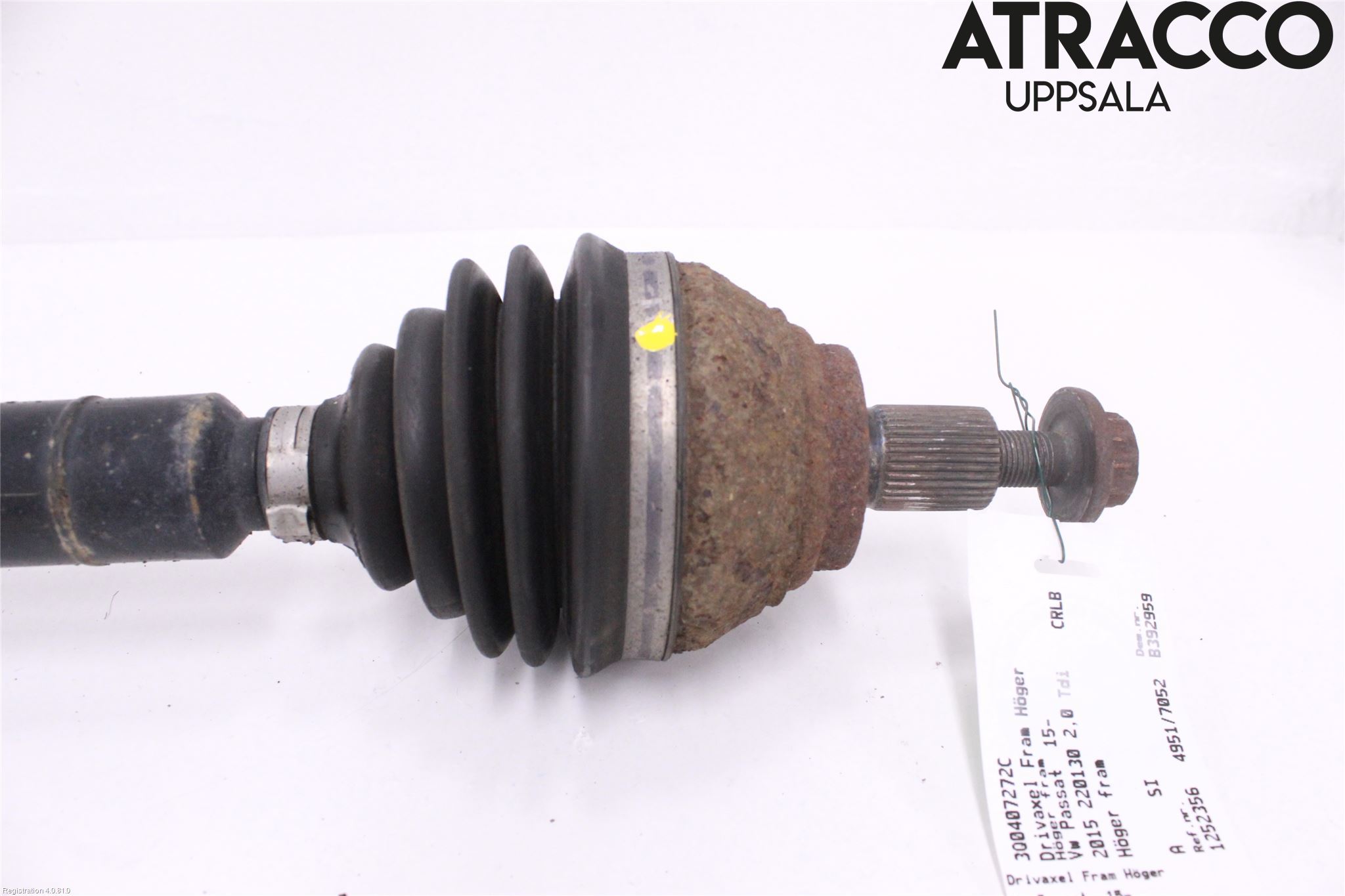 Volkswagen VW PASSAT 15-19 Drivaxel Fram Höger